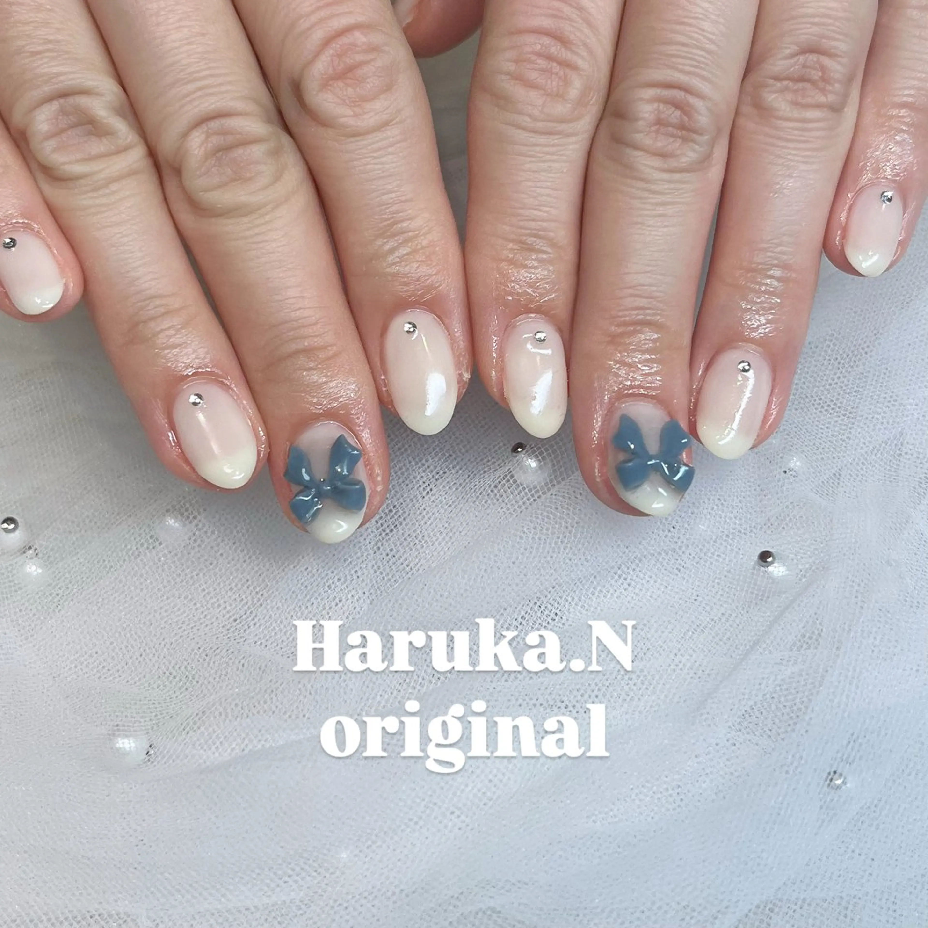 ネイル リボン HARUKA 🐼のネイルデザイン