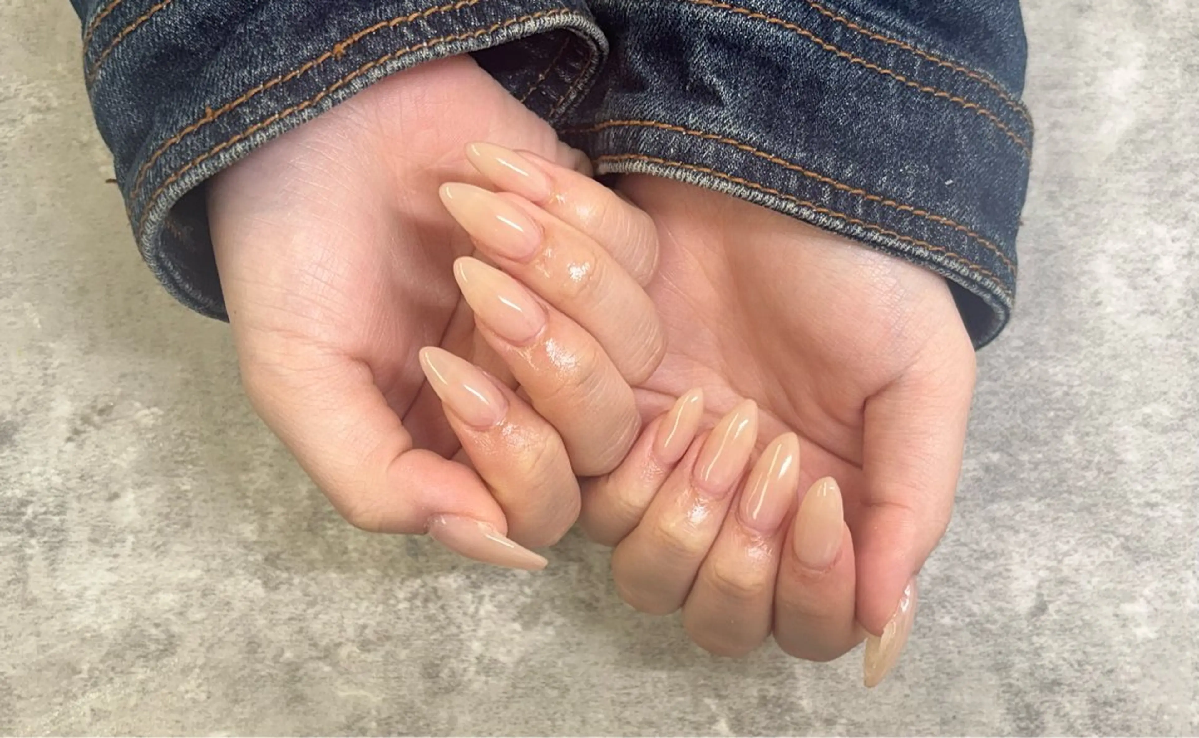 ネイル ワンカラーネイル Li aile yuuka🩰🎀のネイルデザイン