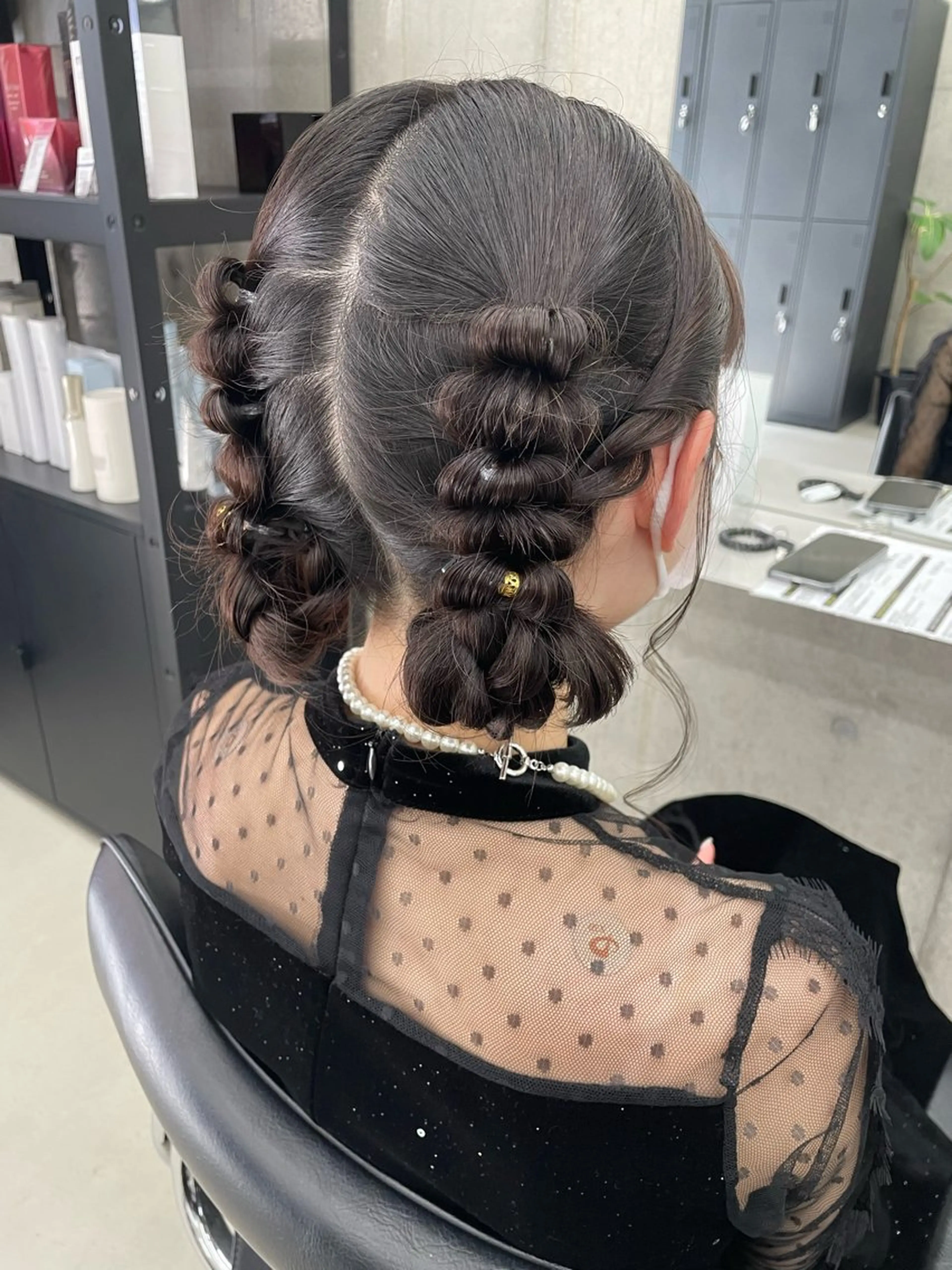 ショート カット ヘアカラー ヘアセット 手島 カミラのヘアスタイル
