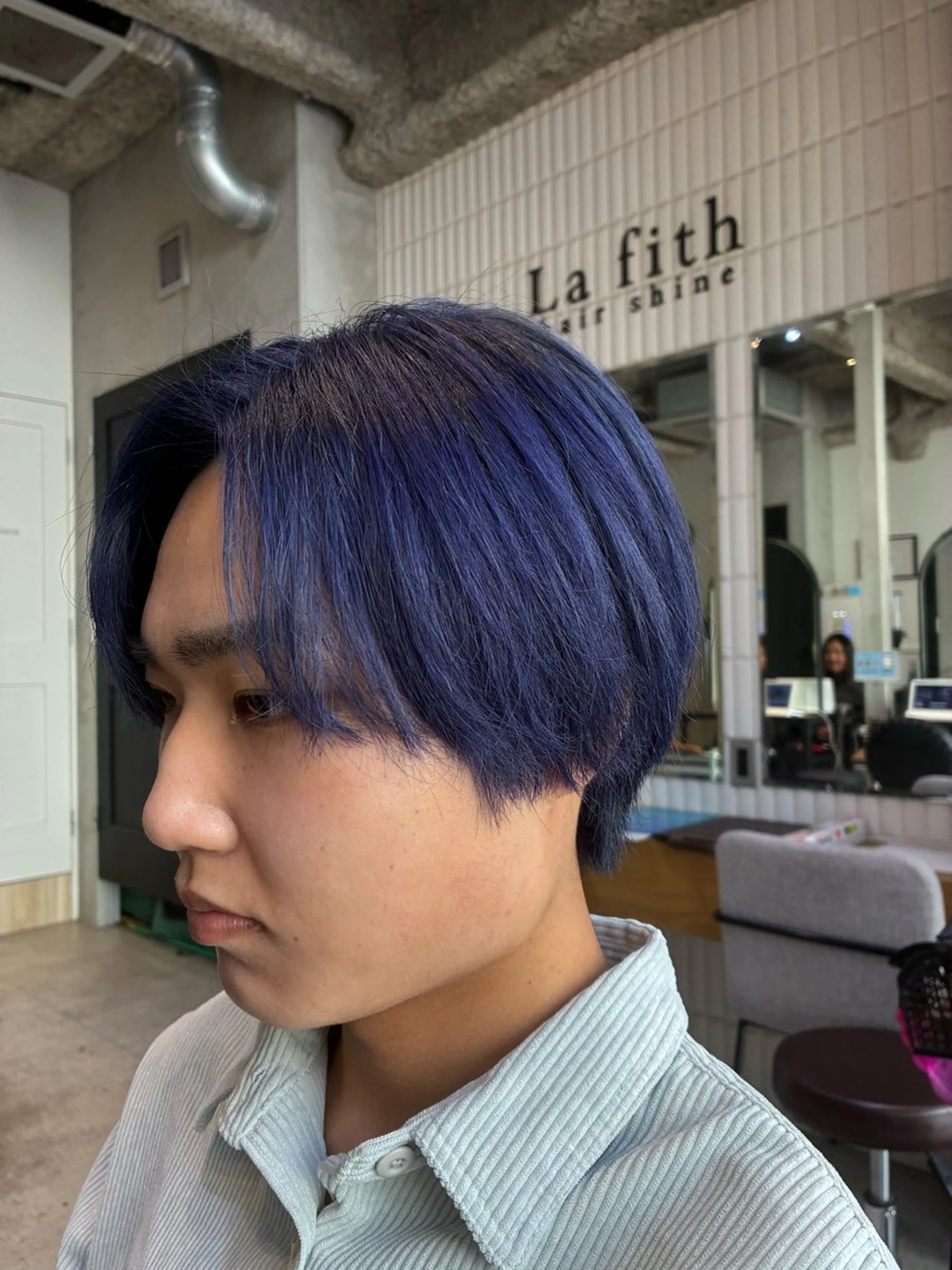 カラー メンズ ヘアカラー 王 春文のヘアスタイル