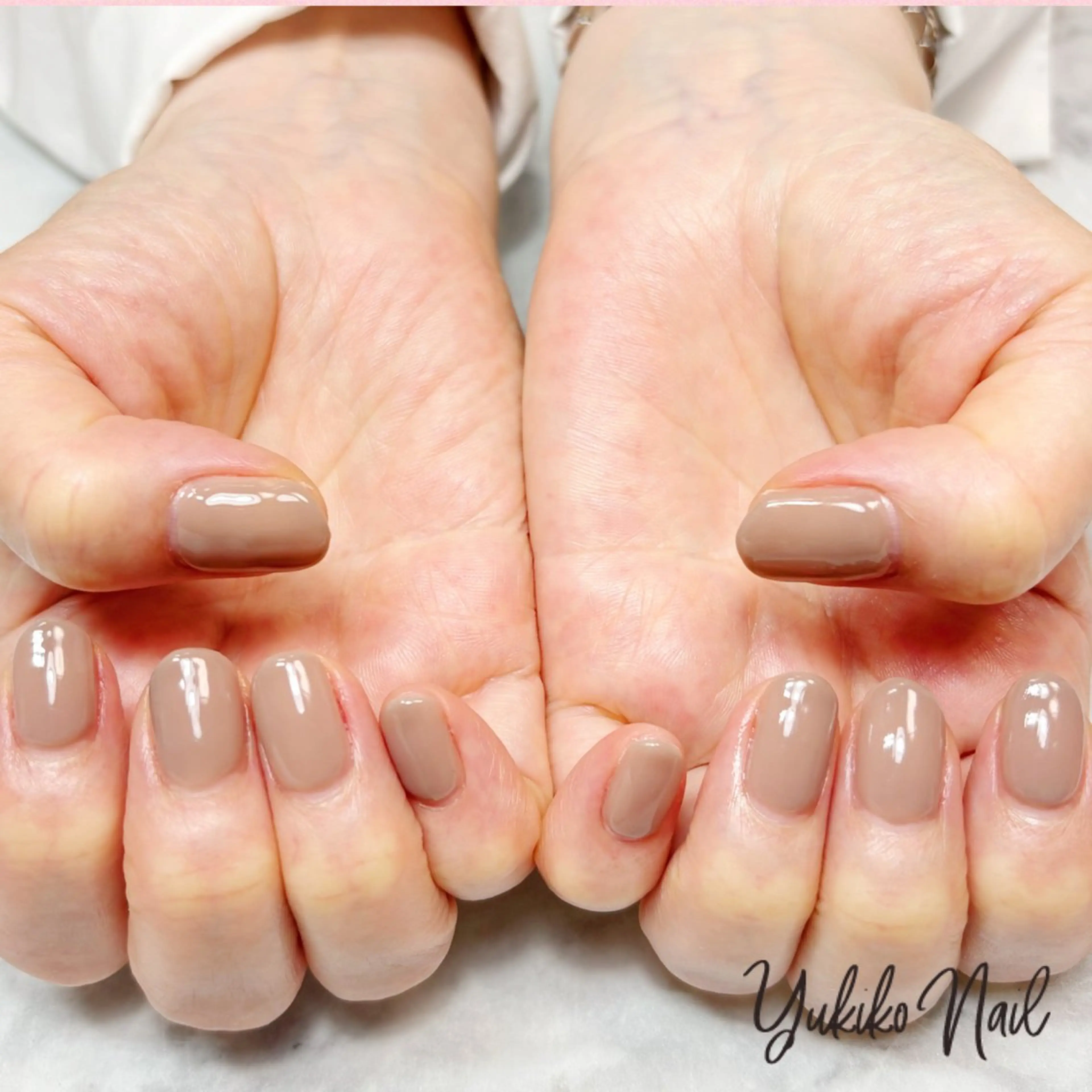 ネイル オフィスネイル ワンカラーネイル ハンドネイル ユキコ ネイルのネイルデザイン