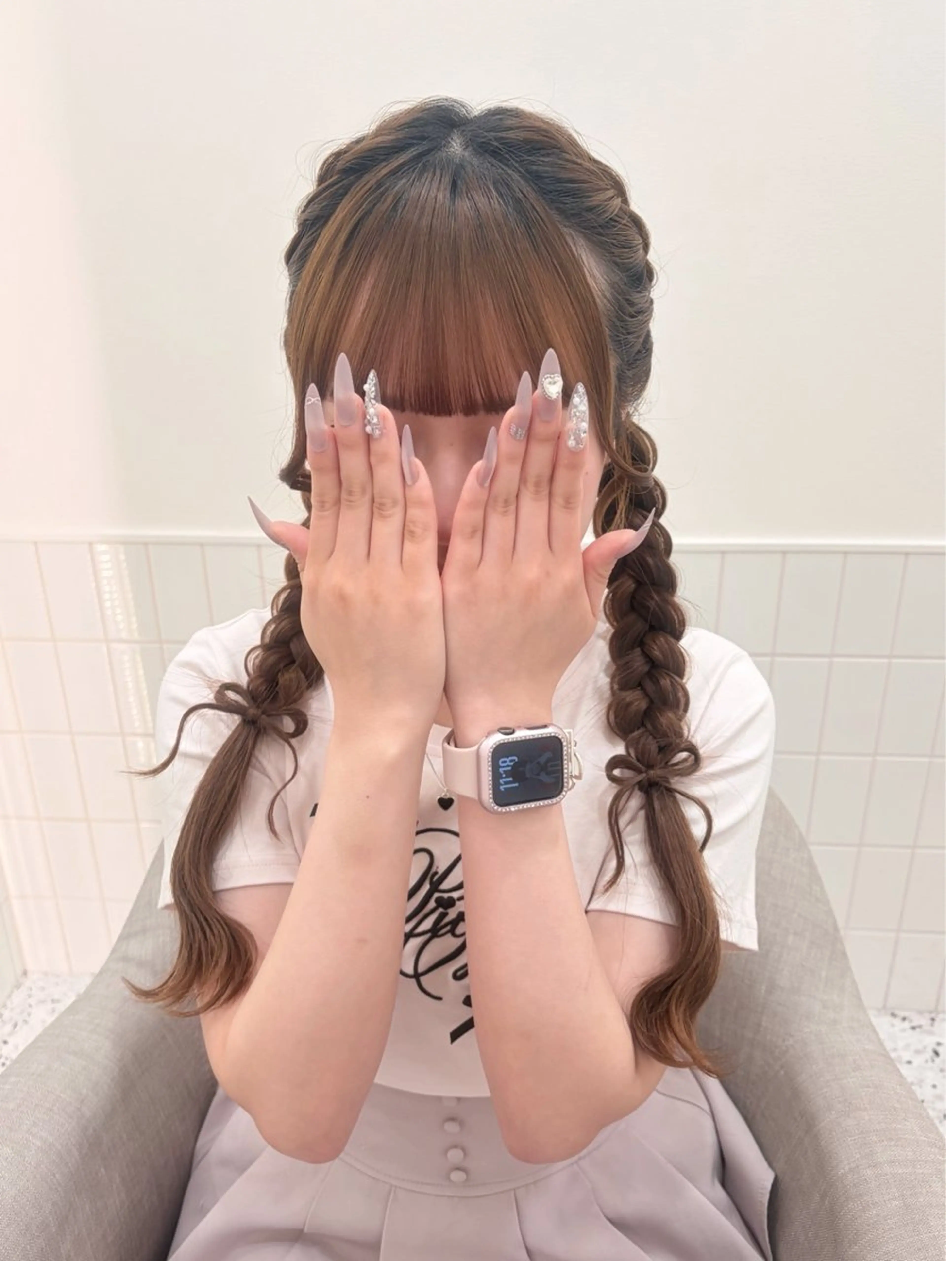 ロング ツインテール ヘアセット 木村 しずかのヘアスタイル