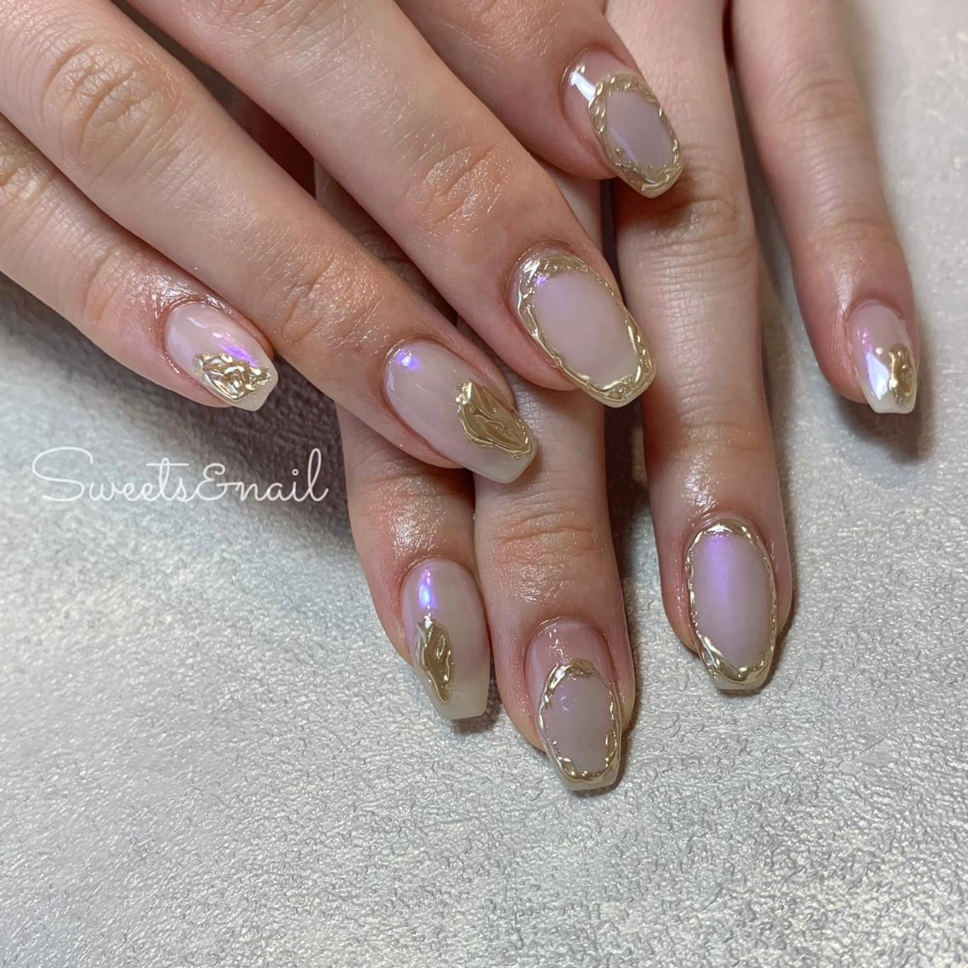 ネイル オーロラネイル Sweets＆ nail みなこのネイルデザイン