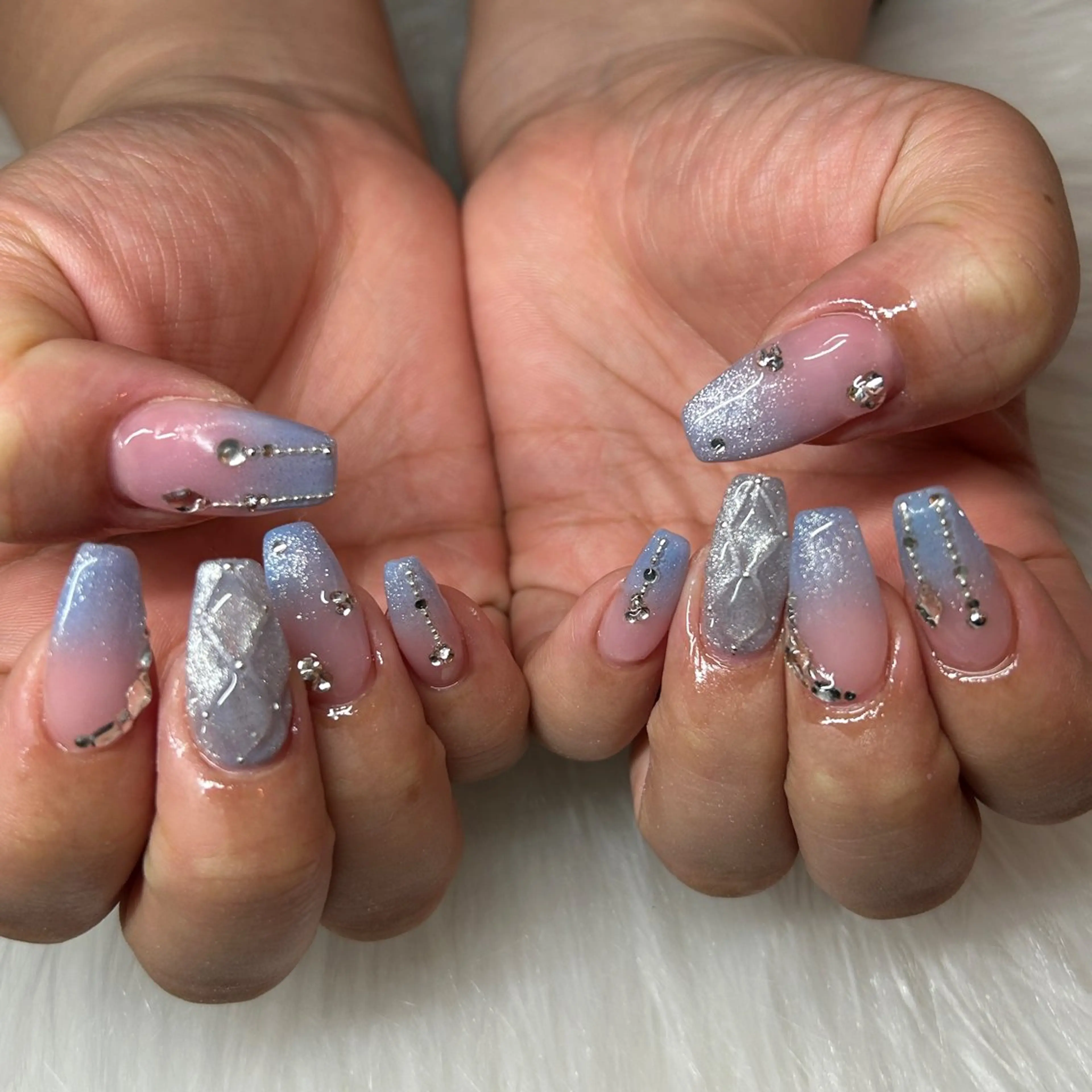 ネイル グラデーション マグネットネイル スカルプネイル Nail &Beauty Salon ☆Kirari☆所属・ビューティサロン ☆Kirari☆のネイルデザイン