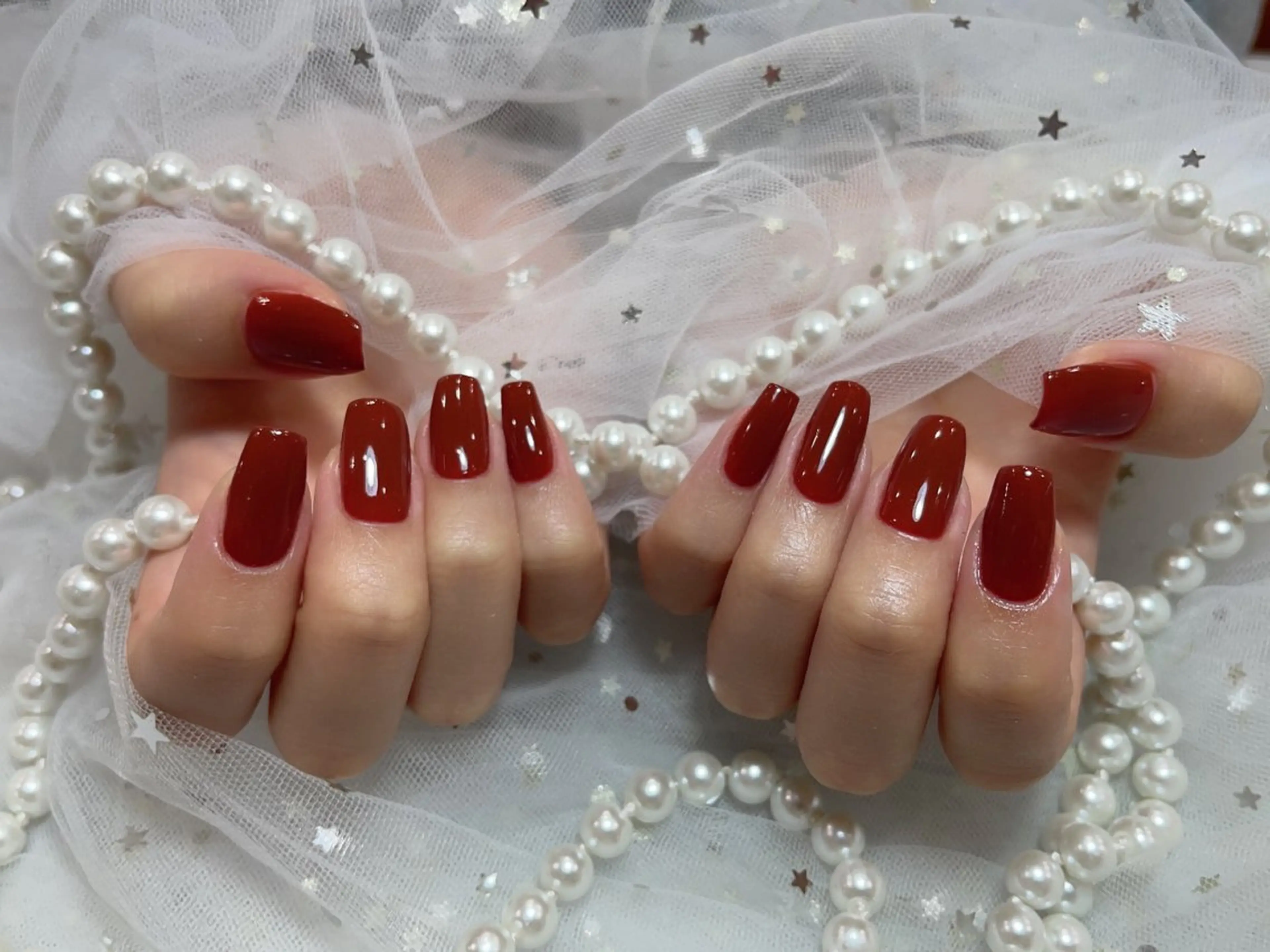 ネイル アートネイル フラッシュネイル フレンチネイル ガラスフレンチ グラデーション M2beauty Renaのネイルデザイン