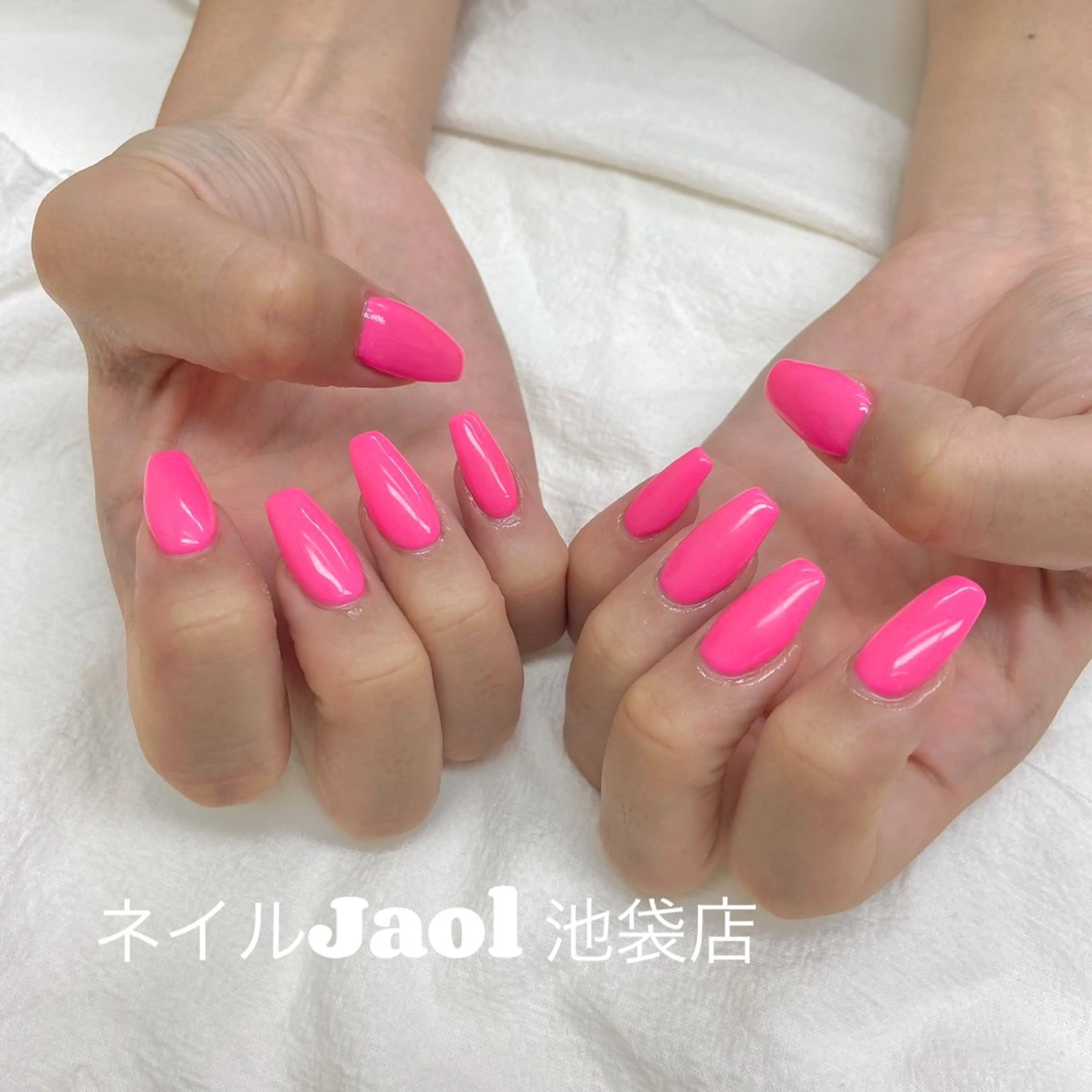ロング 韓国風ヘア ハンドネイル ネイルJaol 池袋のネイルデザイン