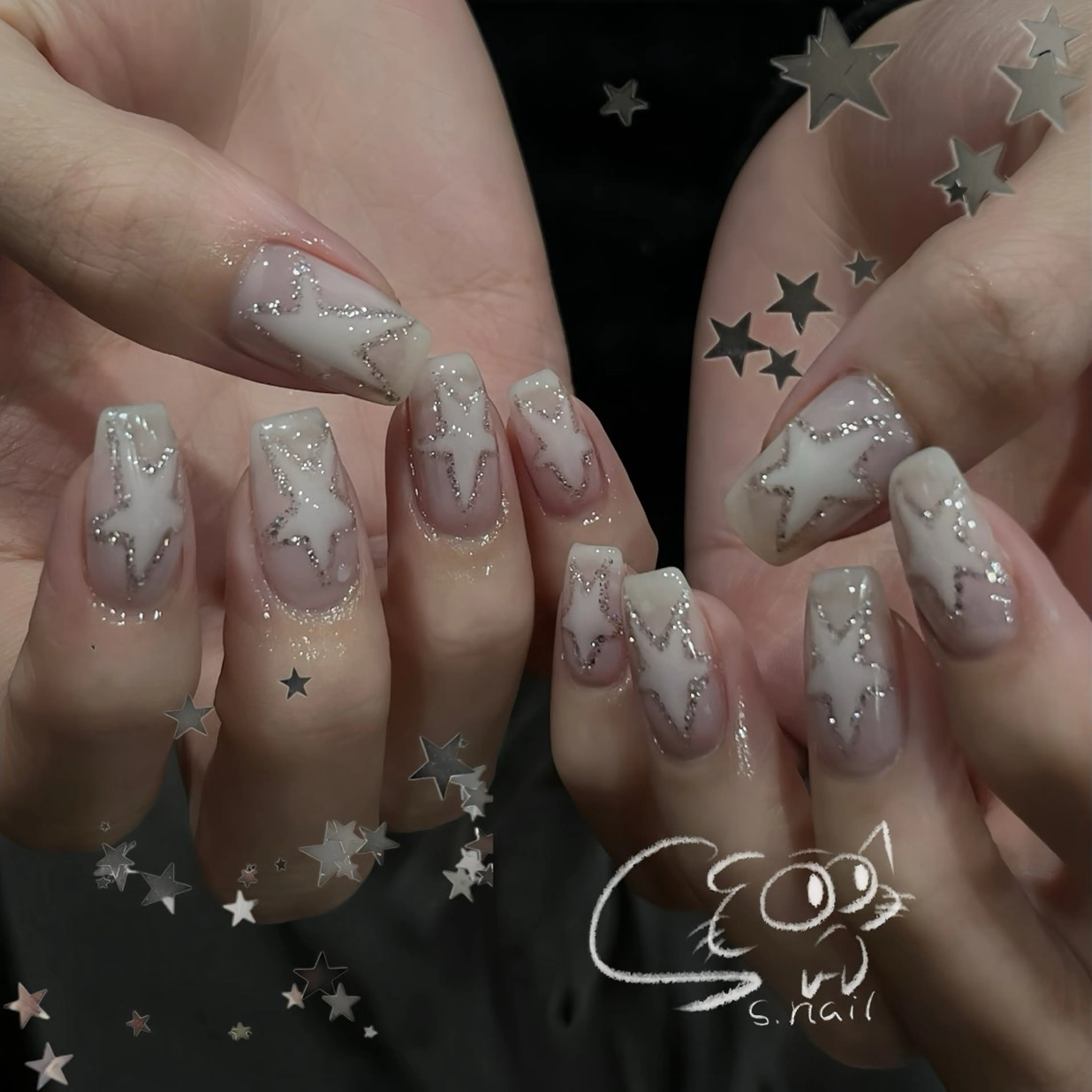 ネイル アートネイル チークネイル フレンチネイル グラデーション マグネットネイル S.nail _のネイルデザイン