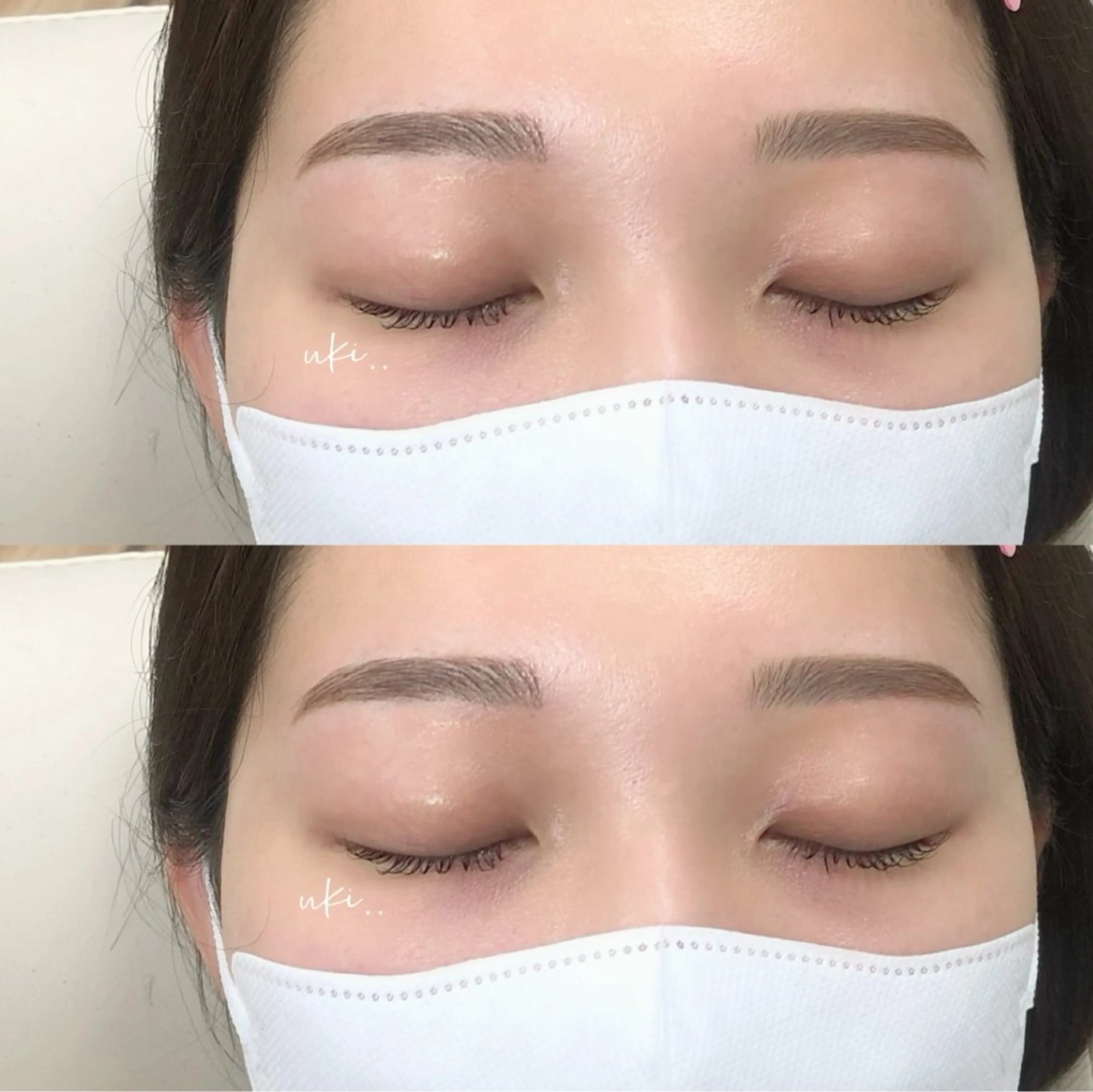 アイブロウ 眉毛ワックス脱毛 ˗ˏˋ𝐮𝐤𝐢. .🌩️ˎˊ˗のマツエク・マツパデザイン