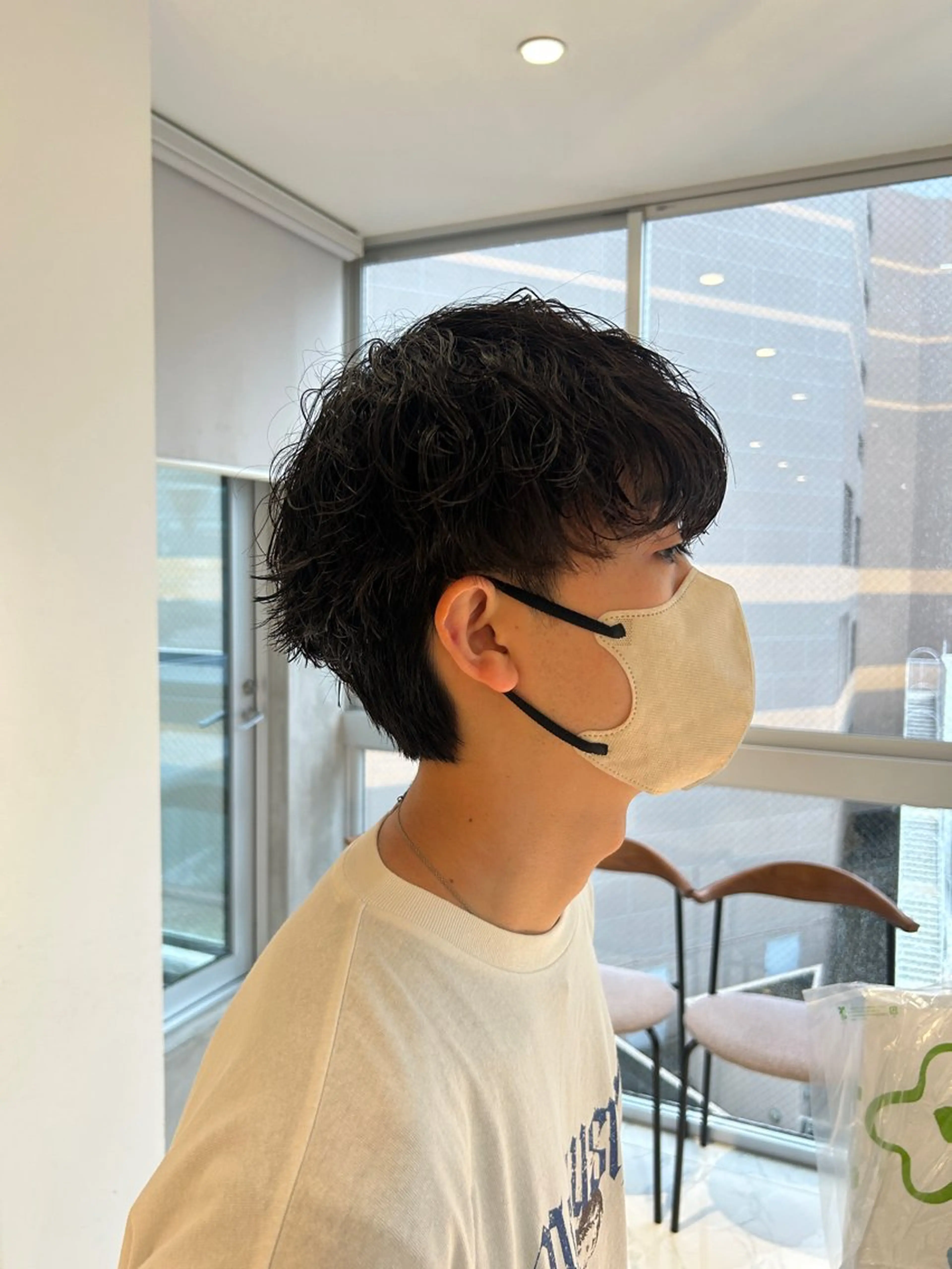 メンズ れんか/ボブ/レイヤ ー/ベージュ/艶髪のヘアスタイル