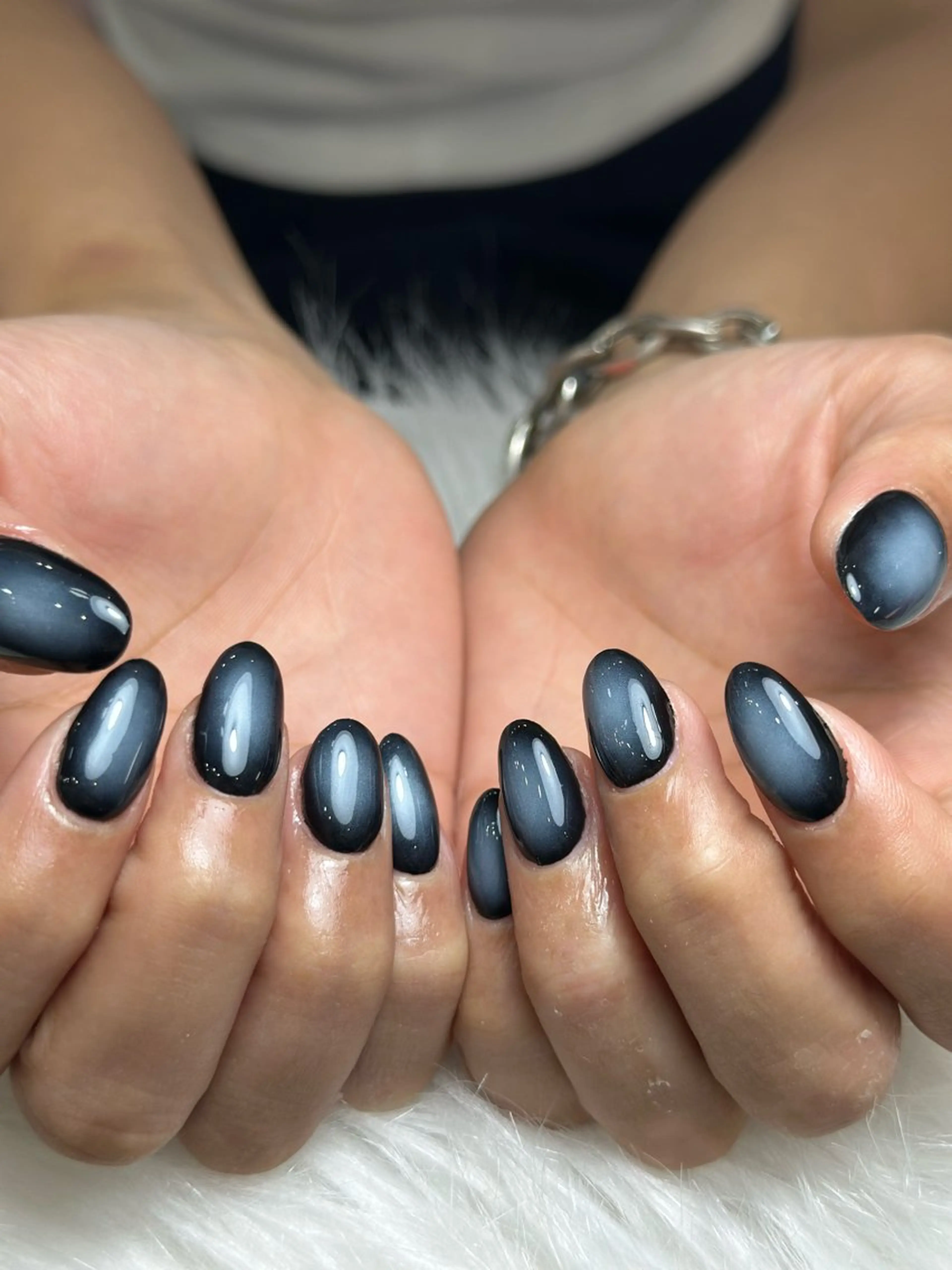 ネイル フレンチネイル グラデーション 韓国ネイル マグネットネイル シンプルネイル CoMo Nailのネイルデザイン