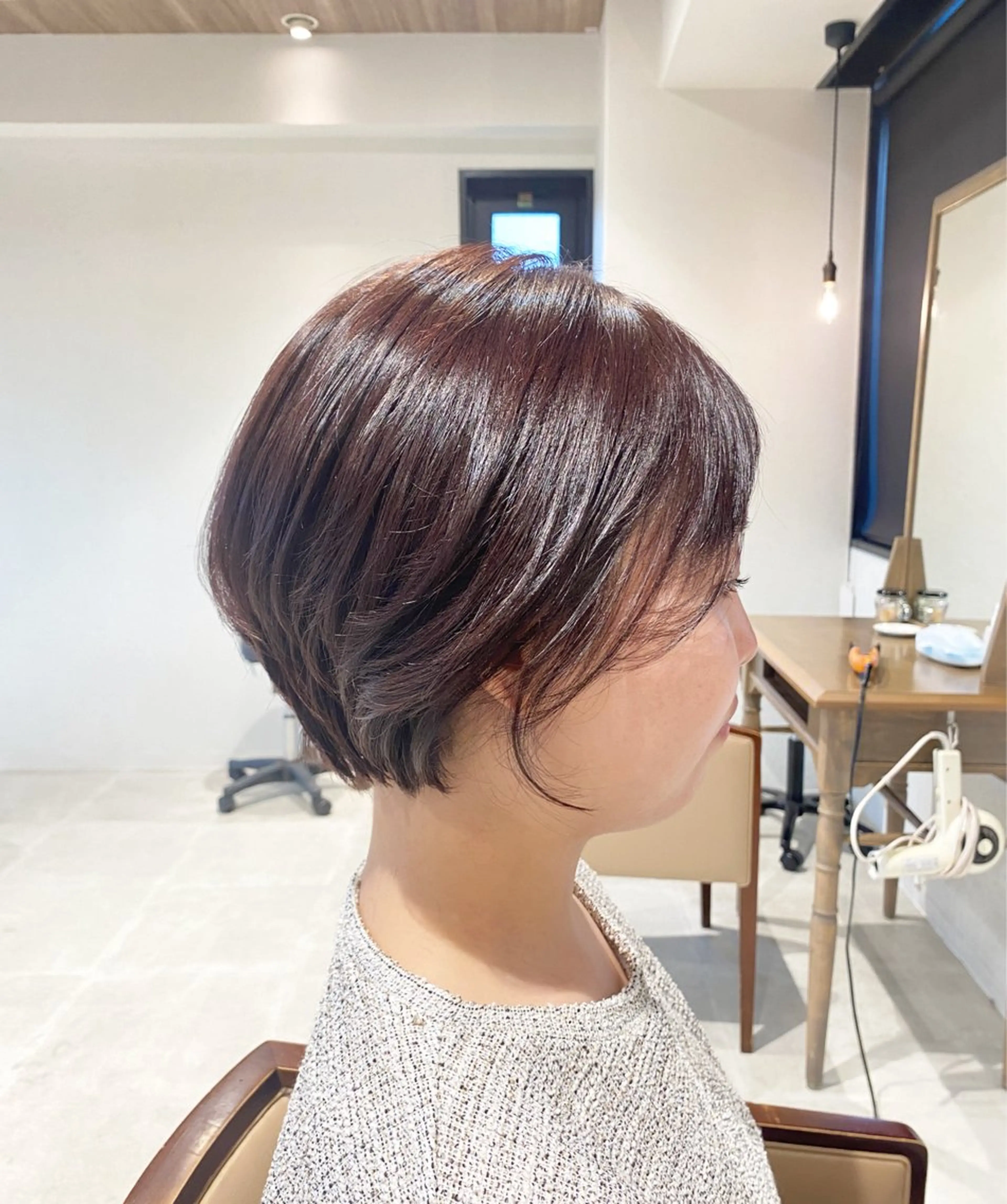 ショート ショートヘア 小顔カット カット トリートメント 酸性ストレート/ブリ ーチなしWカラー河本のヘアスタイル