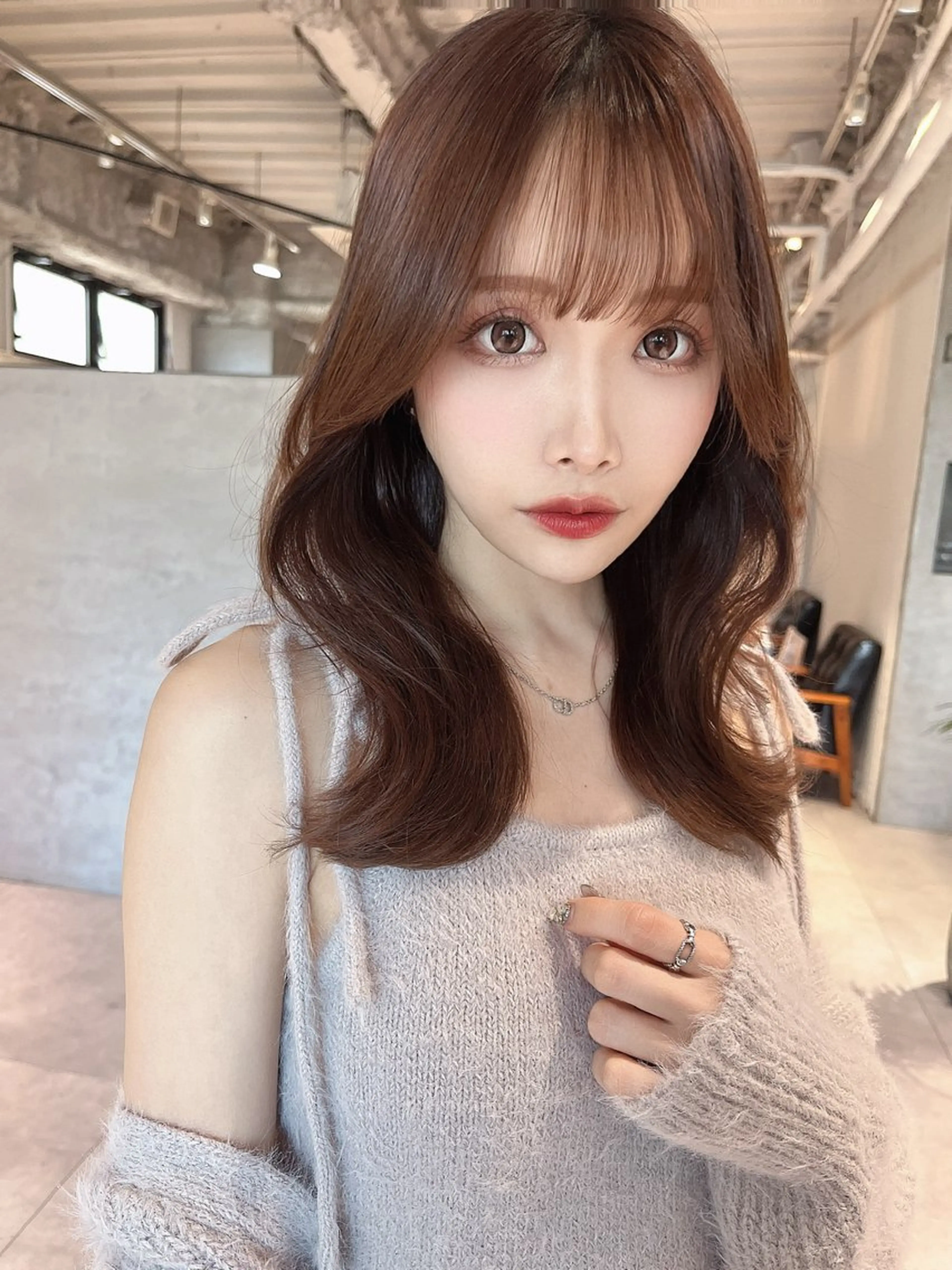 セミロング カラー 髪質改善 韓国風ヘア 似合わせカット カット ヘアカラー トリートメント ♦️髪質改善♦️ 【CHERIM】福島のヘアスタイル