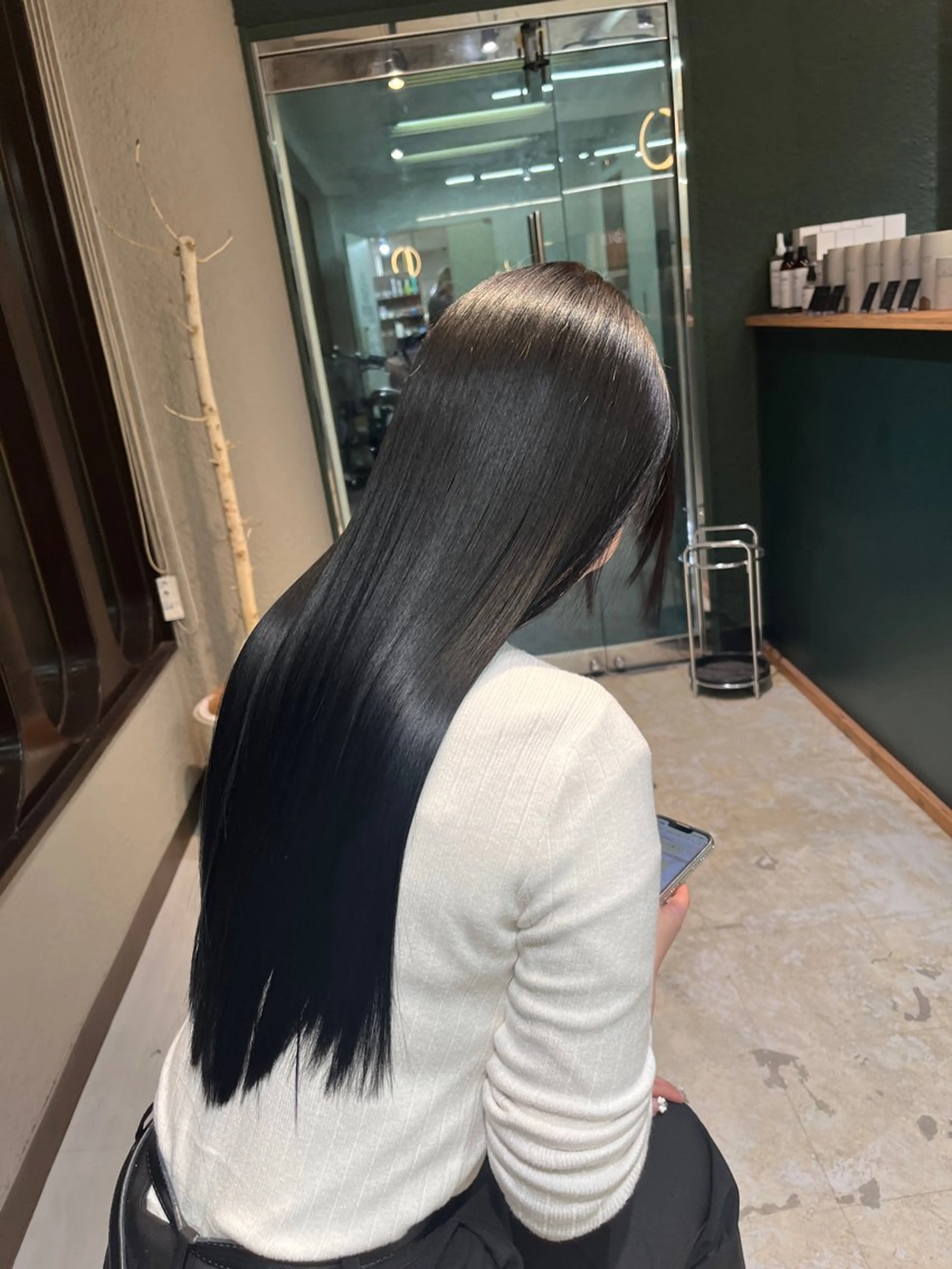 ロング カット ヘアカラー 縮毛矯正 トリートメント 💖艶ハイトーン髪質 改善💖ケンシンのヘアスタイル