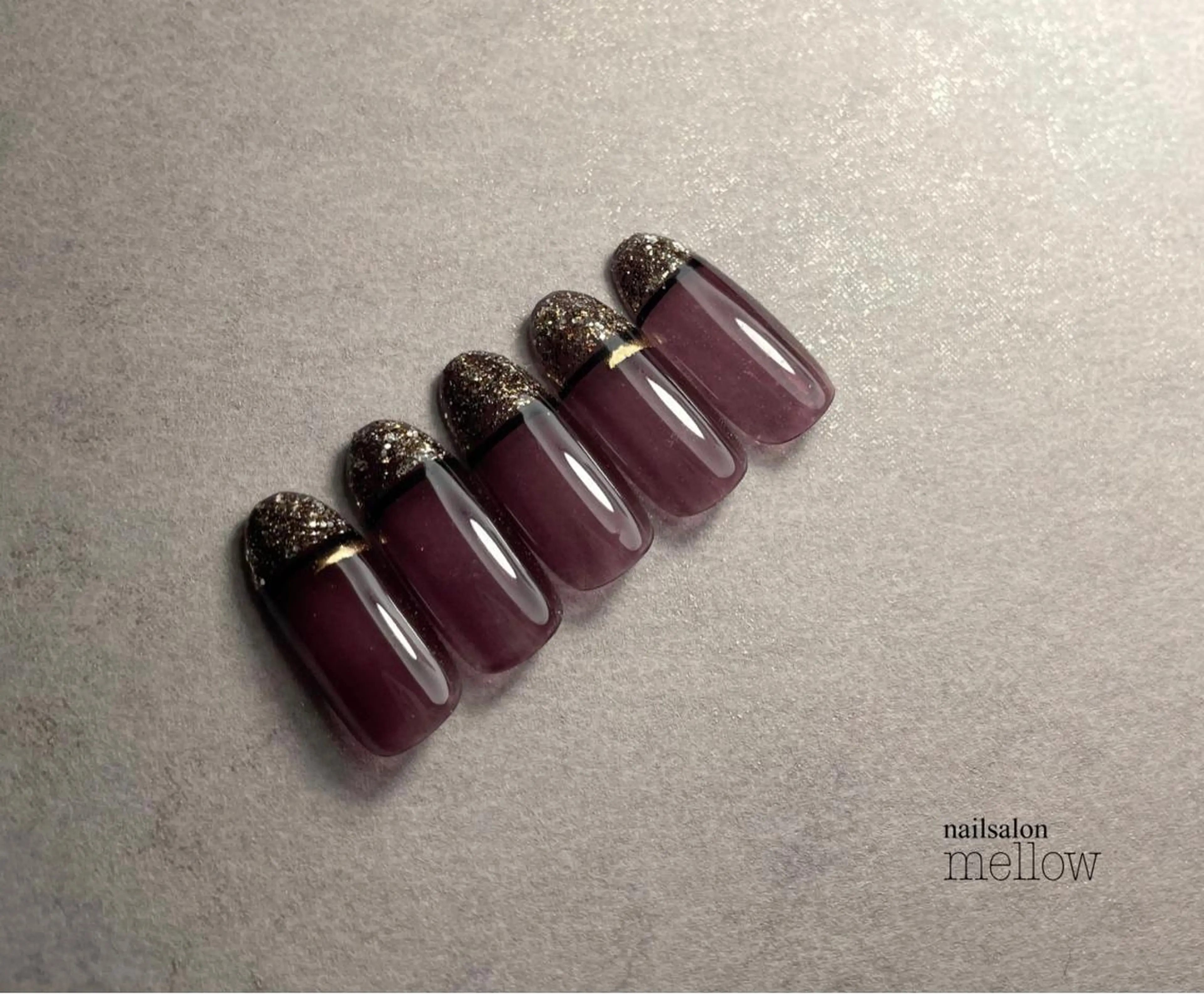 ネイル クリアネイル パープル 大山 浩美のネイルデザイン