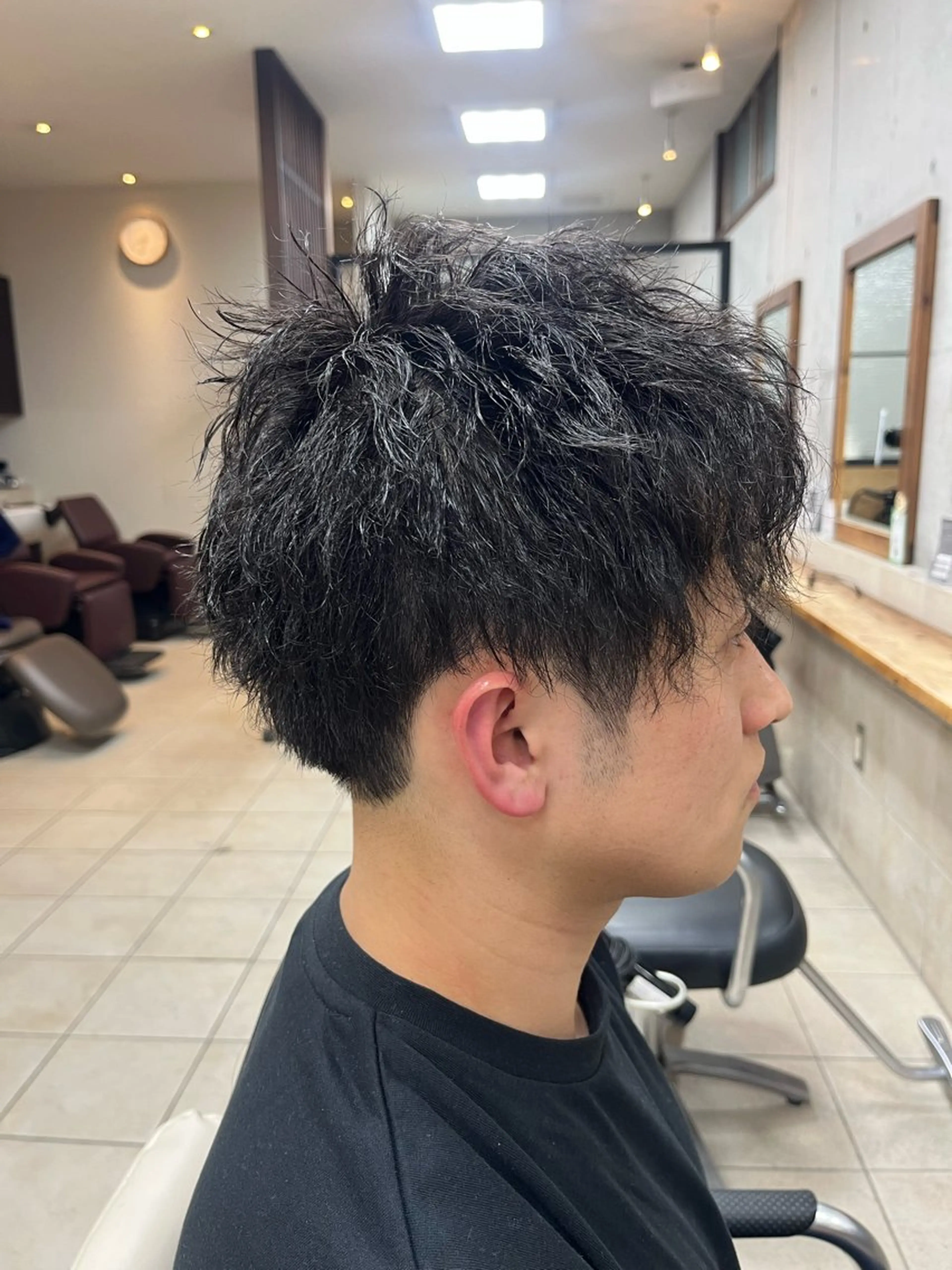 ショート パーマ メンズ メンズパーマ カット vis-a-vis　板橋店所属・たなか なおのヘアスタイル