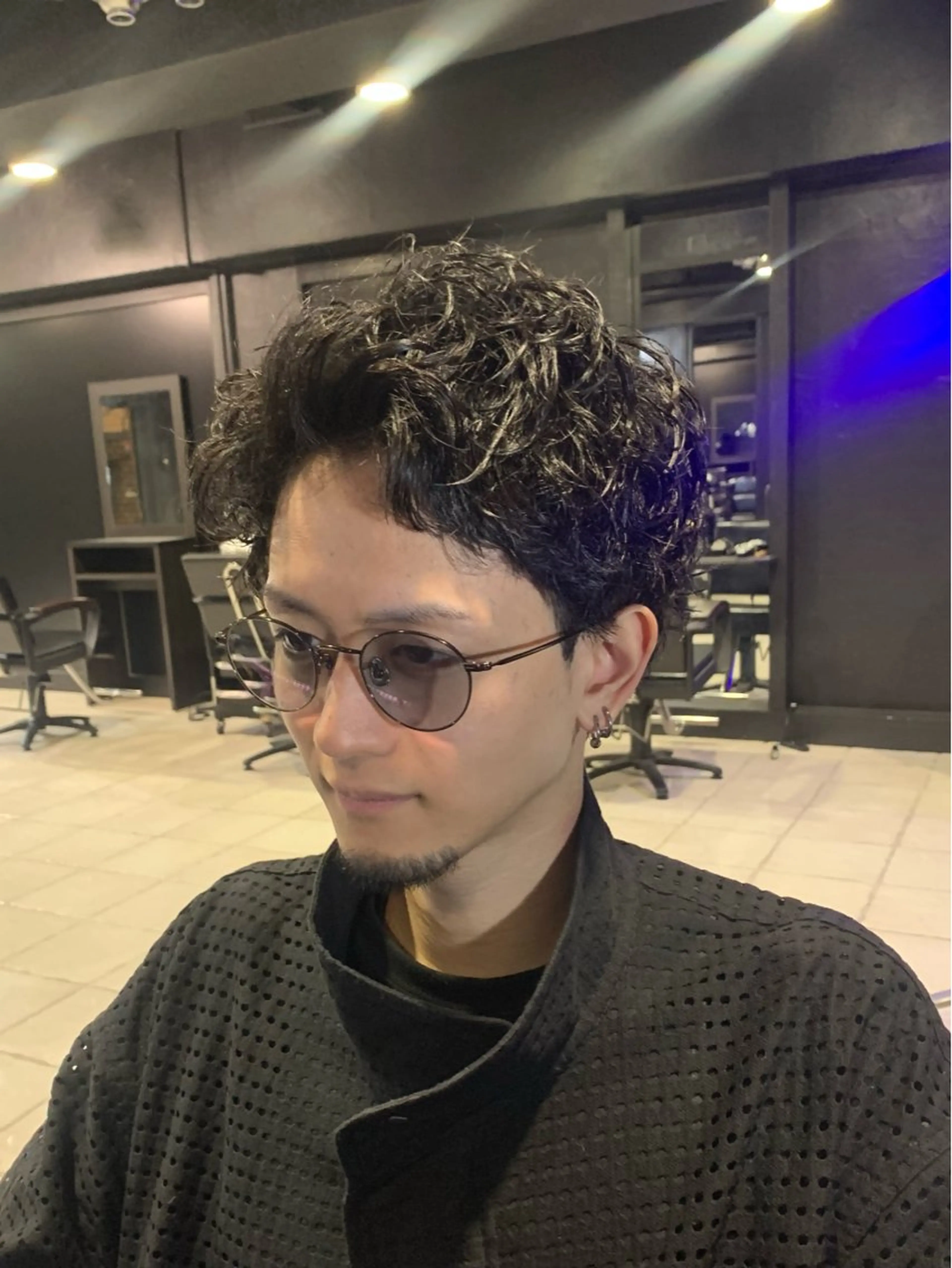 ショート メンズ カット パーマ トリートメント ヘアセット メンズパーマ/難波/ 心斎橋　室園亮佑のヘアスタイル