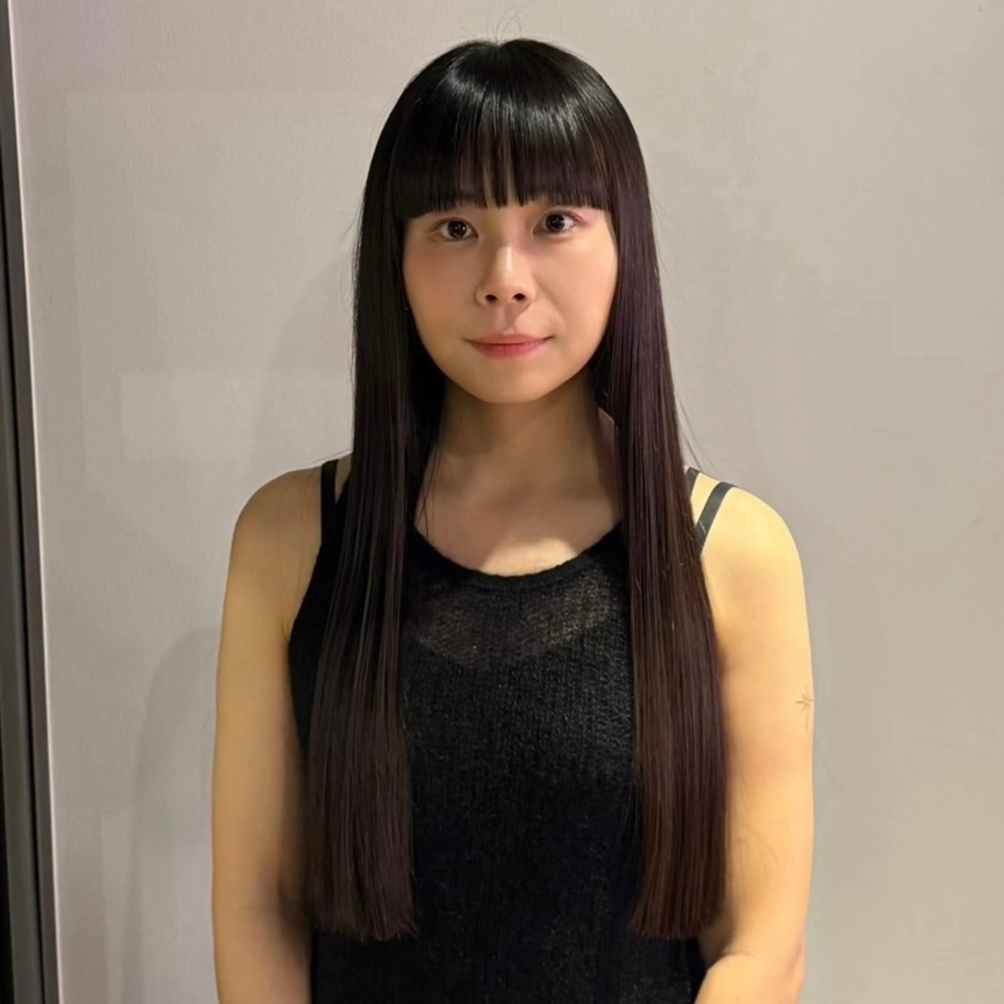 ロング カット 縮毛矯正 ピチカート　本店所属・カットモデル ／ゆうのヘアスタイル