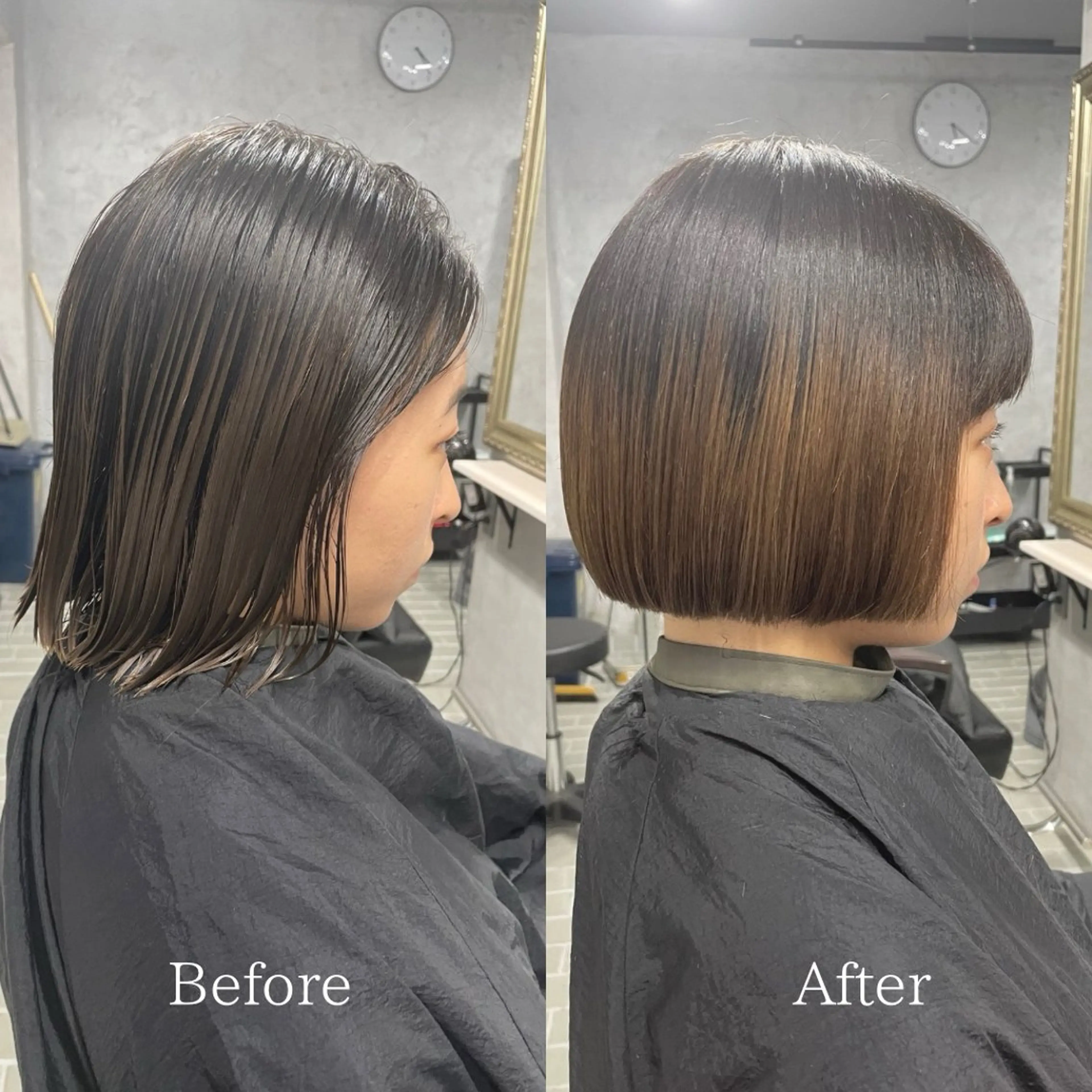 ショート カット 縮毛矯正 艶髪/透明感カラー 山﨑俊輔のヘアスタイル