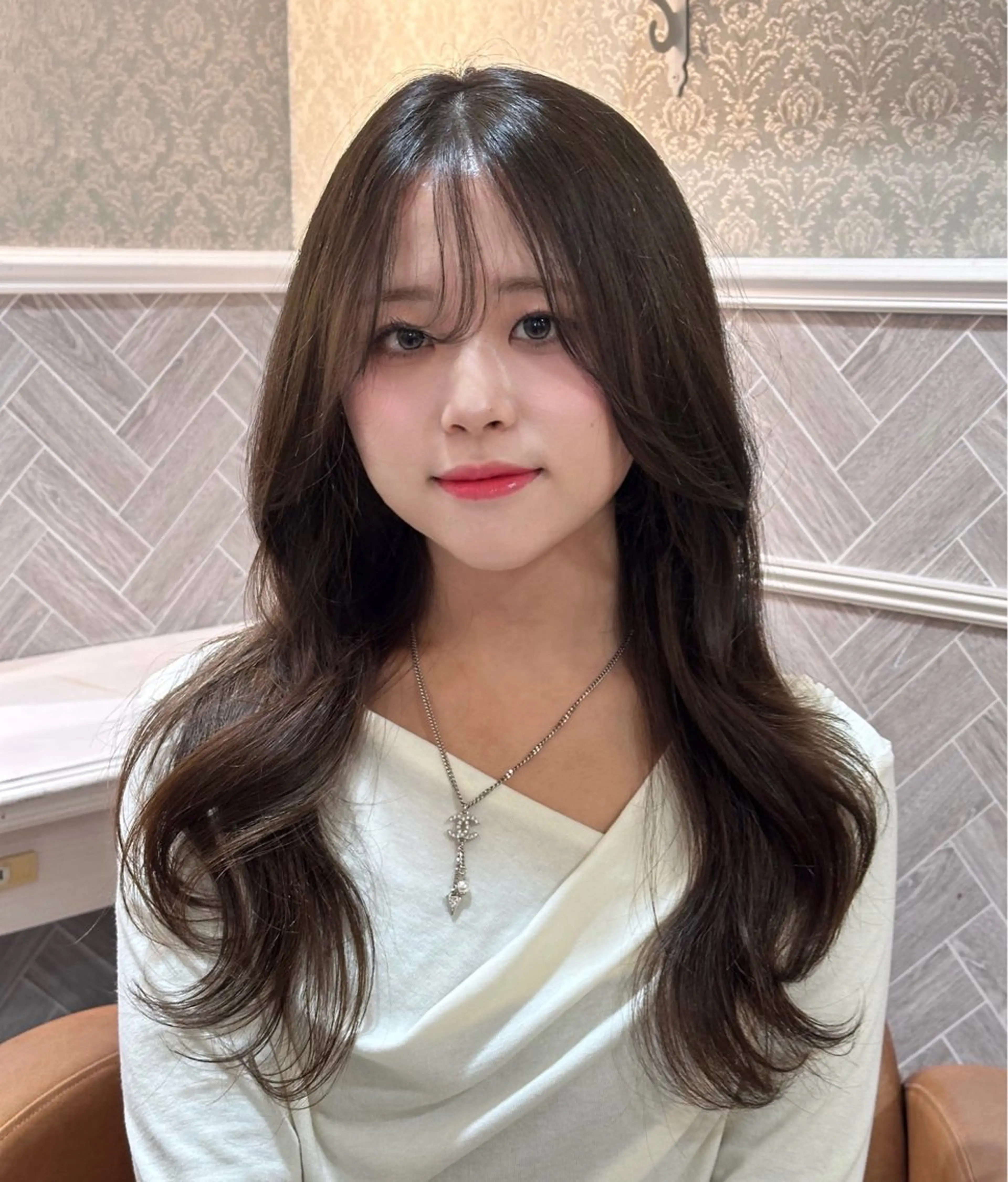 ロング カット ヘアカラー レイヤー/顔周り /ボブ/銀座/サラのヘアスタイル