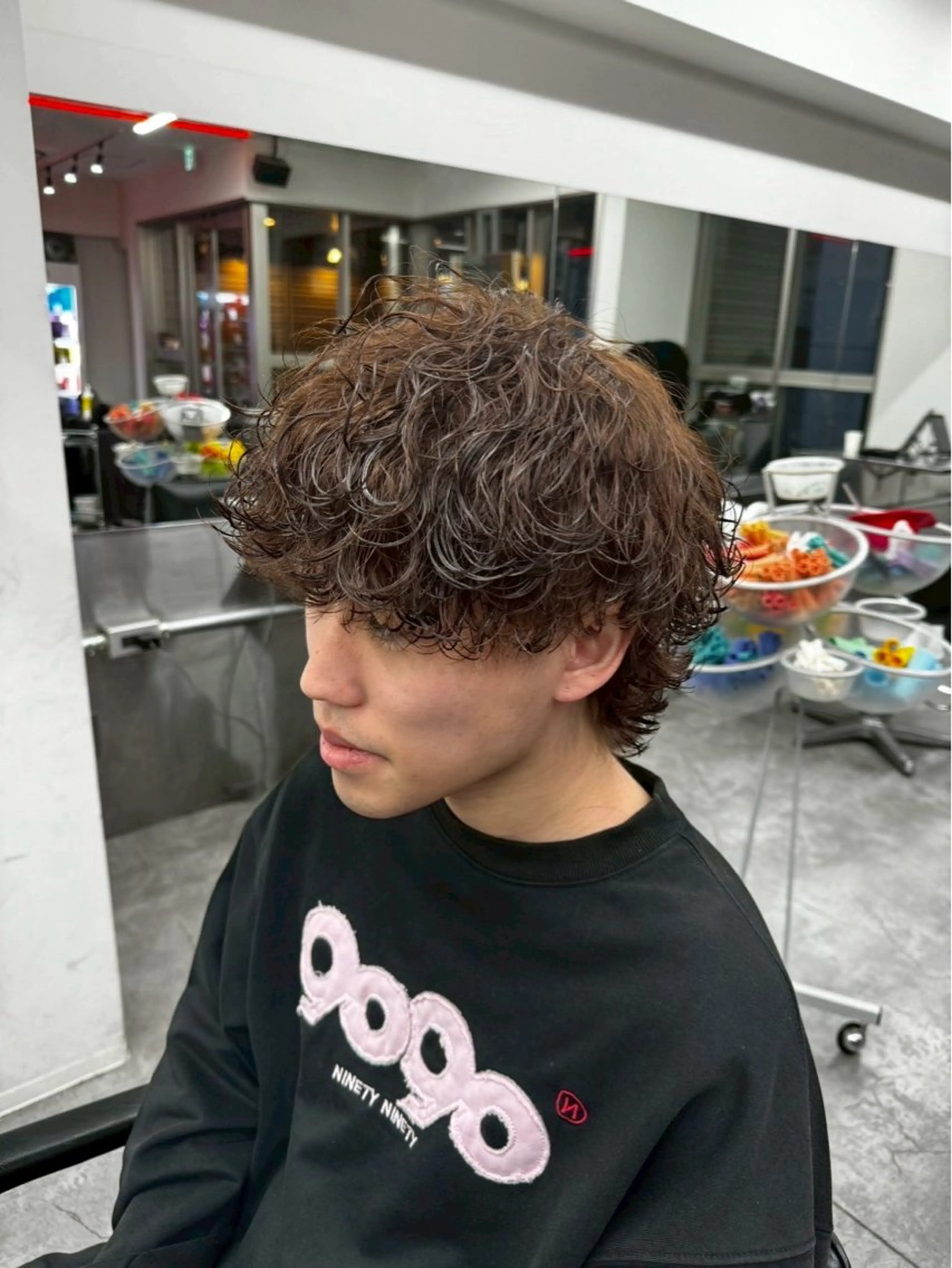 パーマ メンズ カット パーマ メンズ特化✨️ 韓国風パーマ🔥一八のヘアスタイル