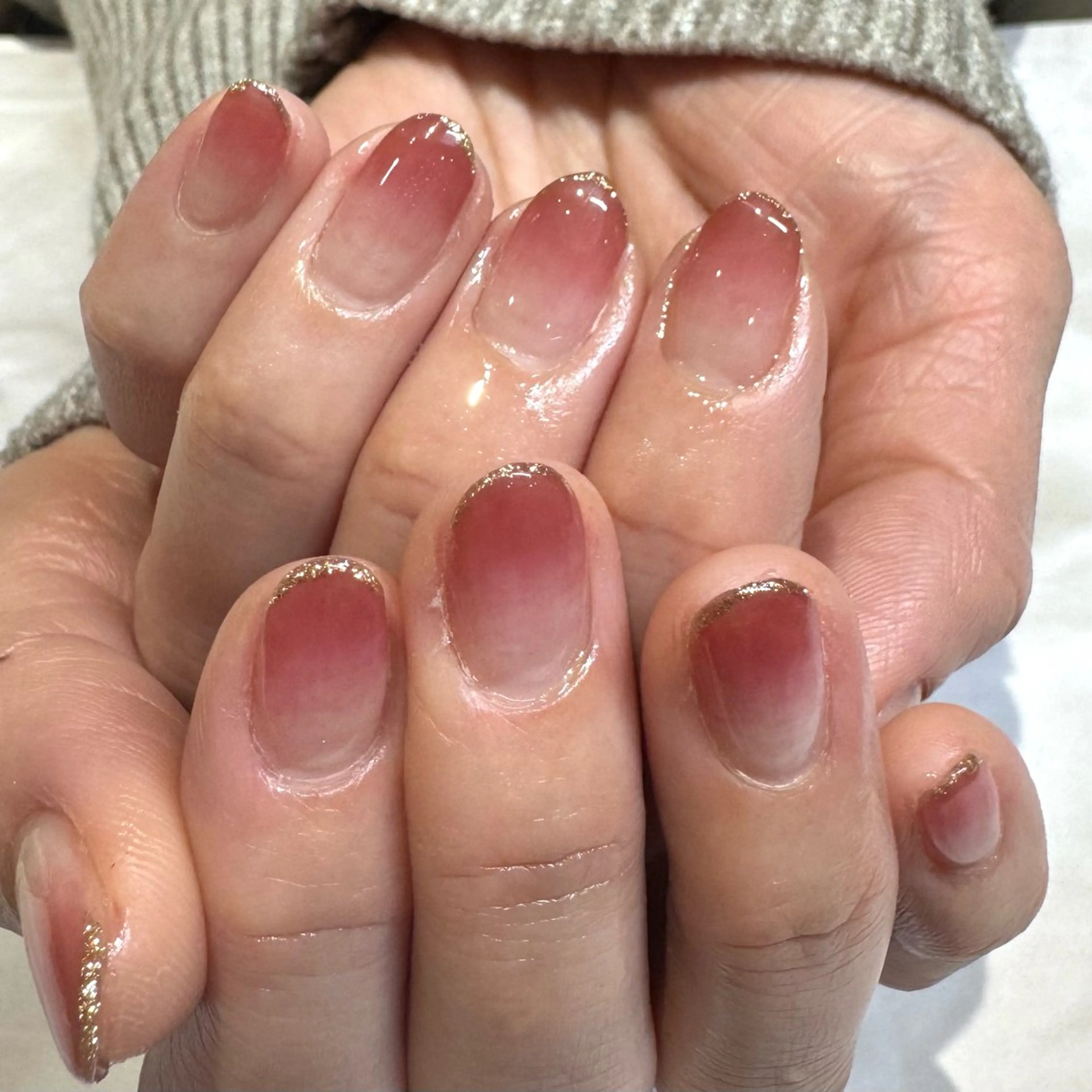 ネイル グラデーション ラメ(グリッター) ハンドネイル ASANA (sakiko)のネイルデザイン