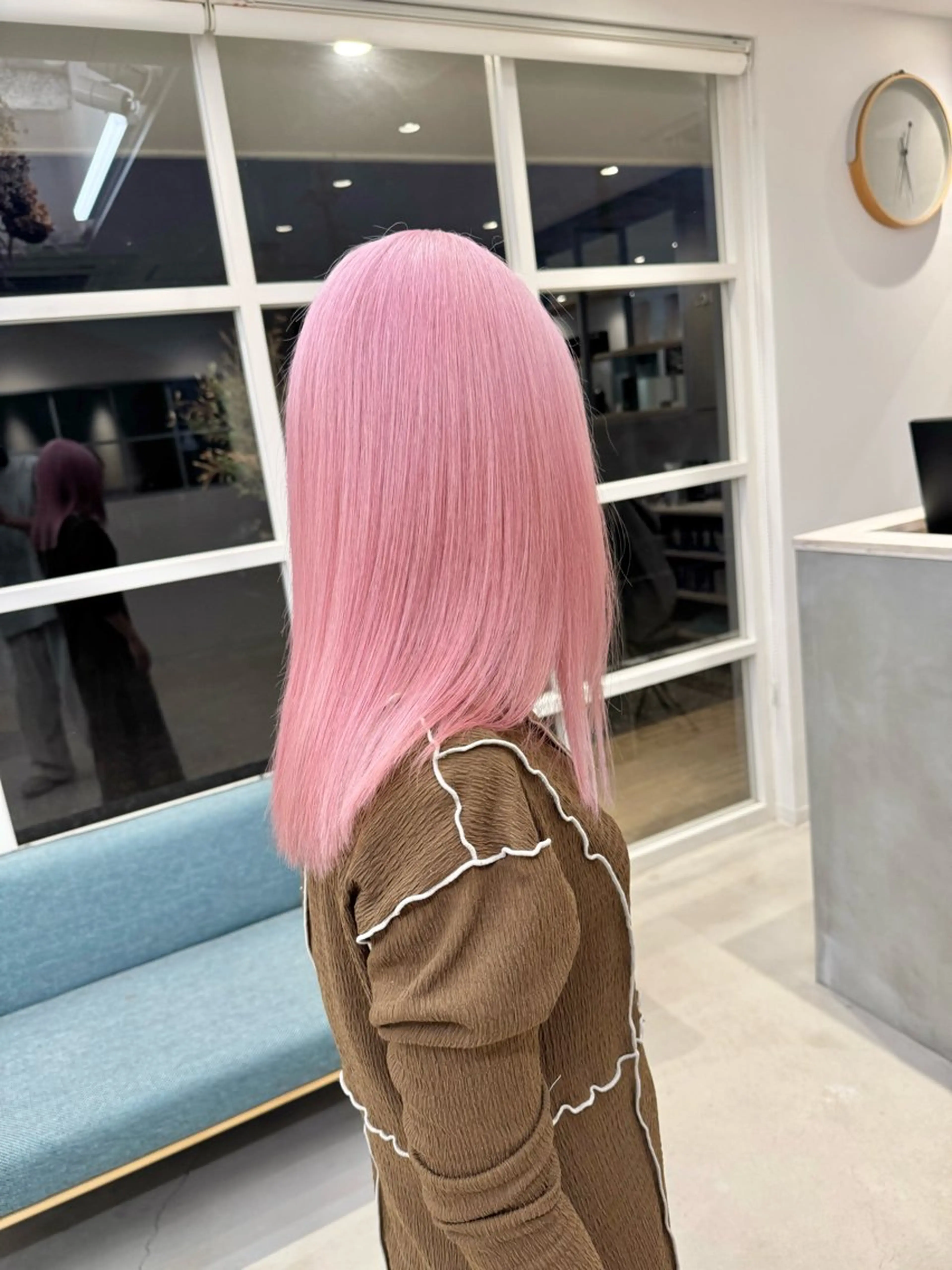 ミディアム カラー ブリーチ ヘアカラー ハイトーン/名古屋 Hinakiのヘアスタイル