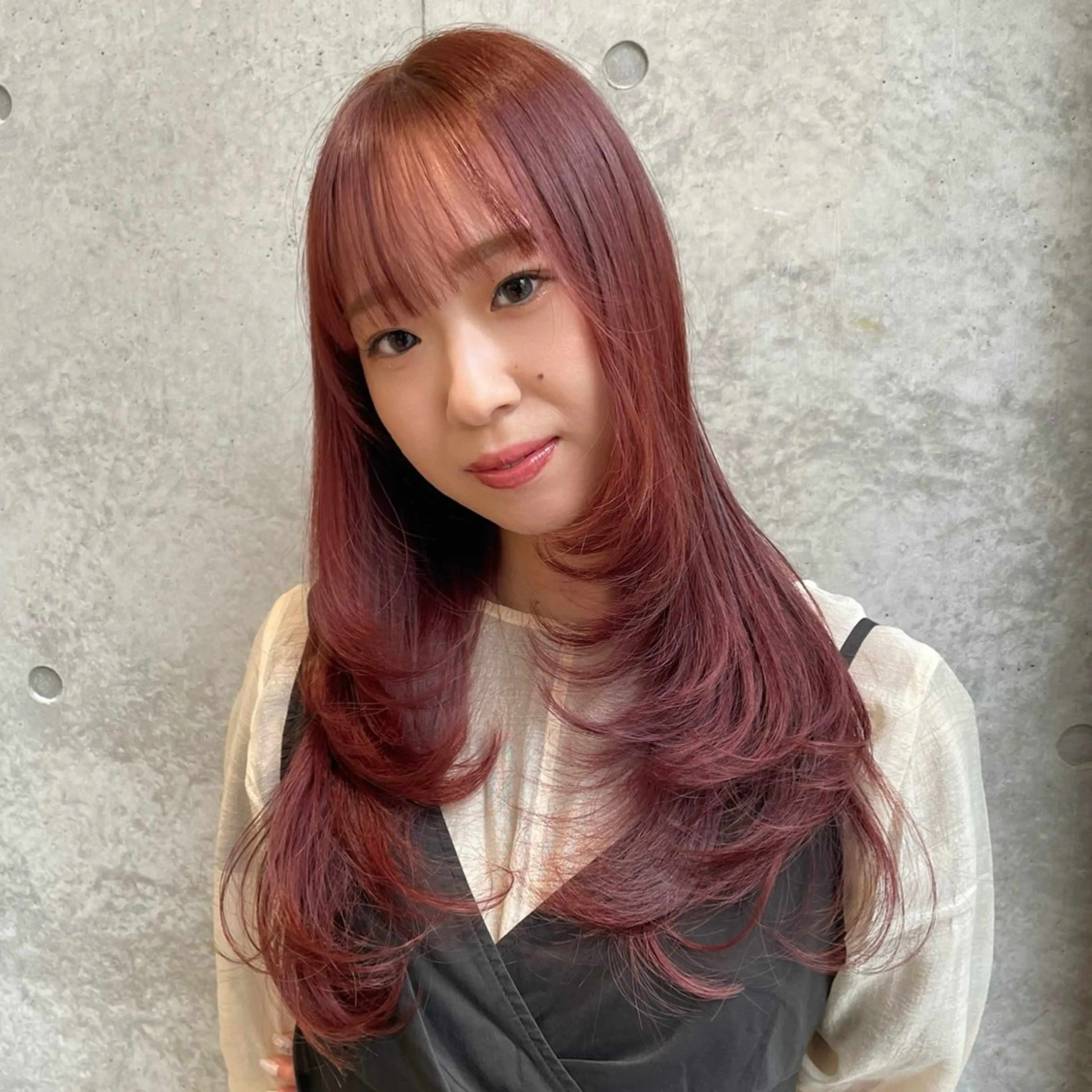 ロング カラー ヘアアレンジ ブリーチ ブリーチなしカラー レイヤーカット カット ヘアカラー トリートメント ヘッドスパ Mizobe misakiのヘアスタイル