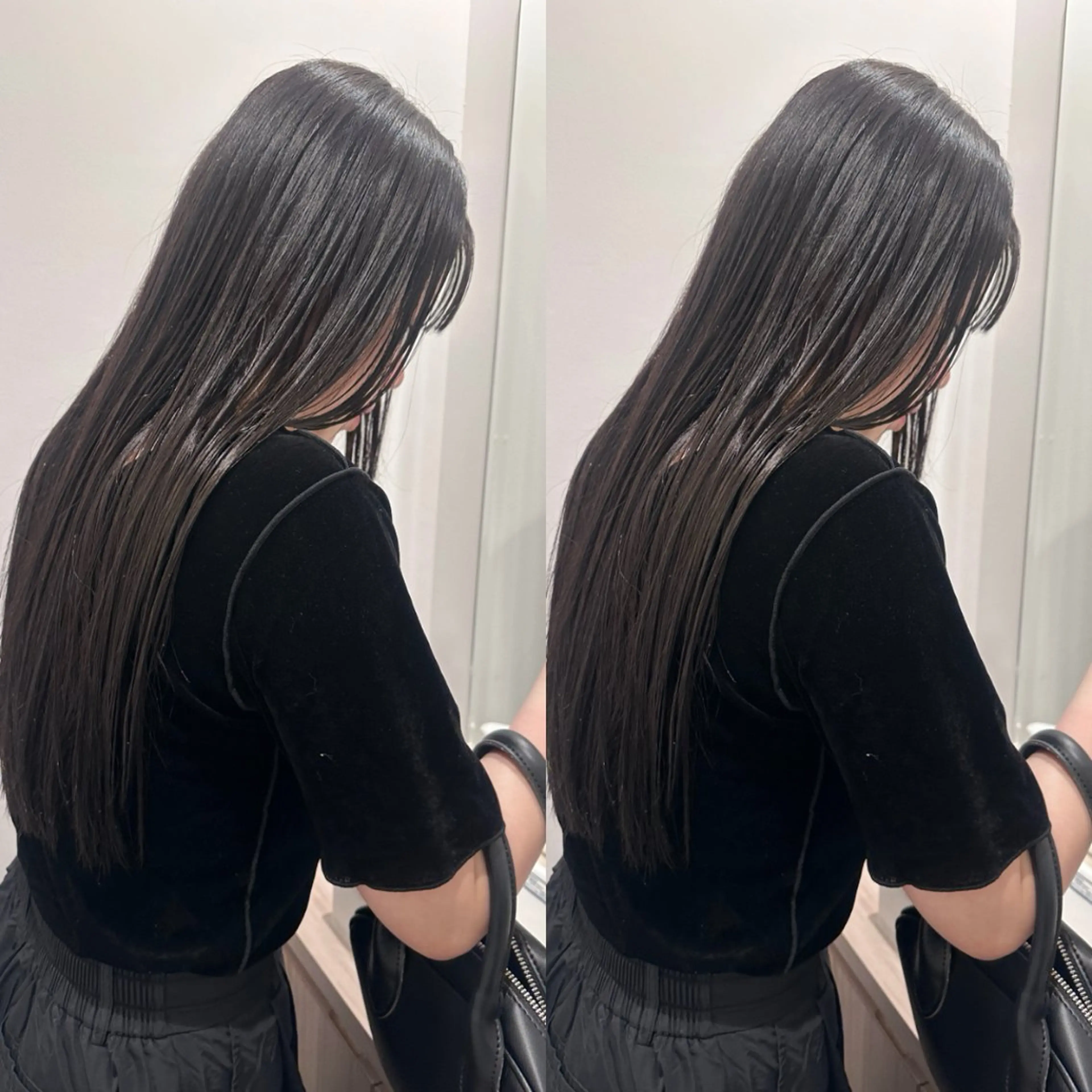 最高級ケア✨レディースカット+ダメージレス透明感カラー+プレミアム髪質改善トリートメントの写真