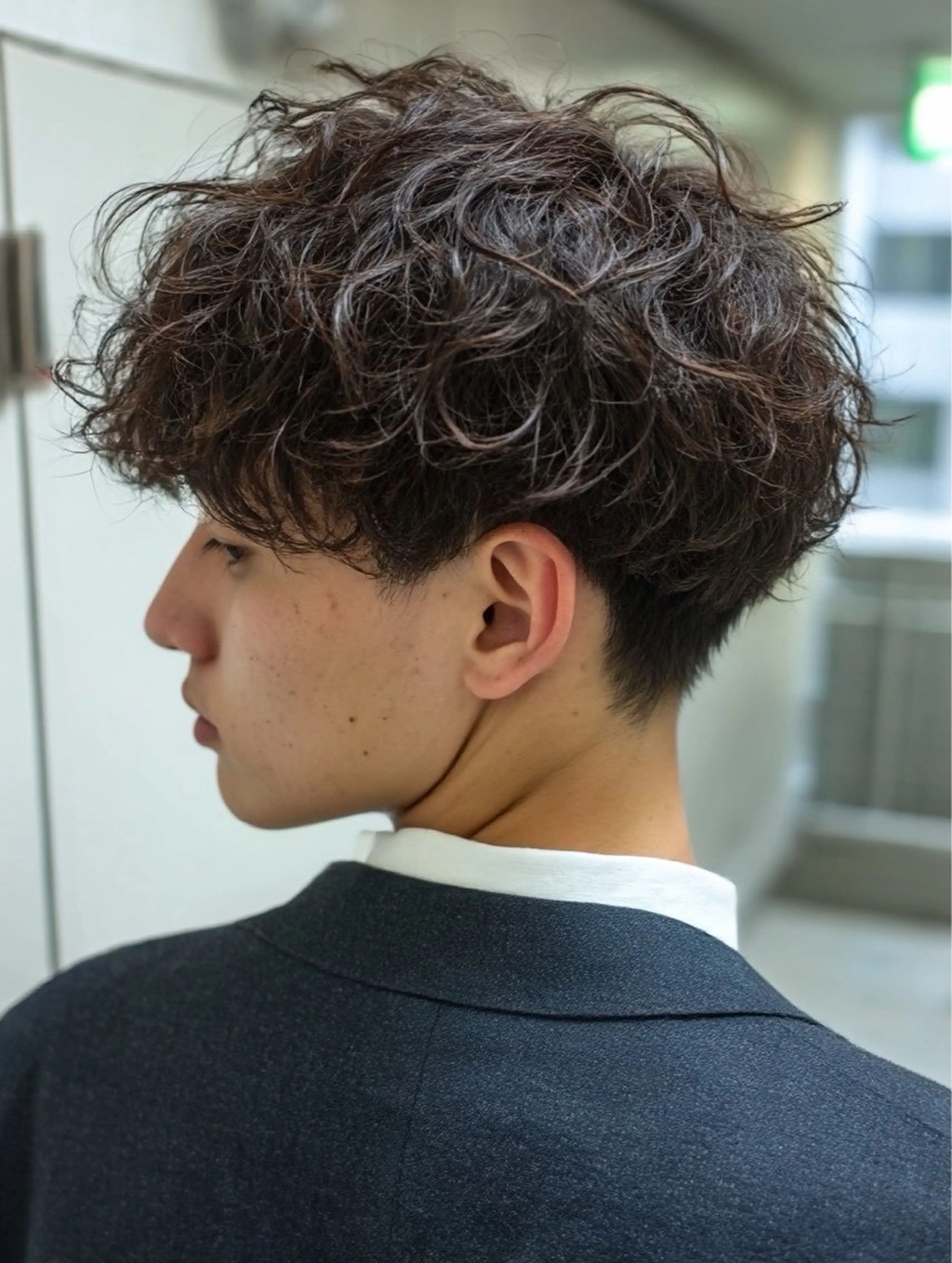 パーマ メンズ カット パーマ 【パーマ】【デザイン カラー】拳🌊のヘアスタイル