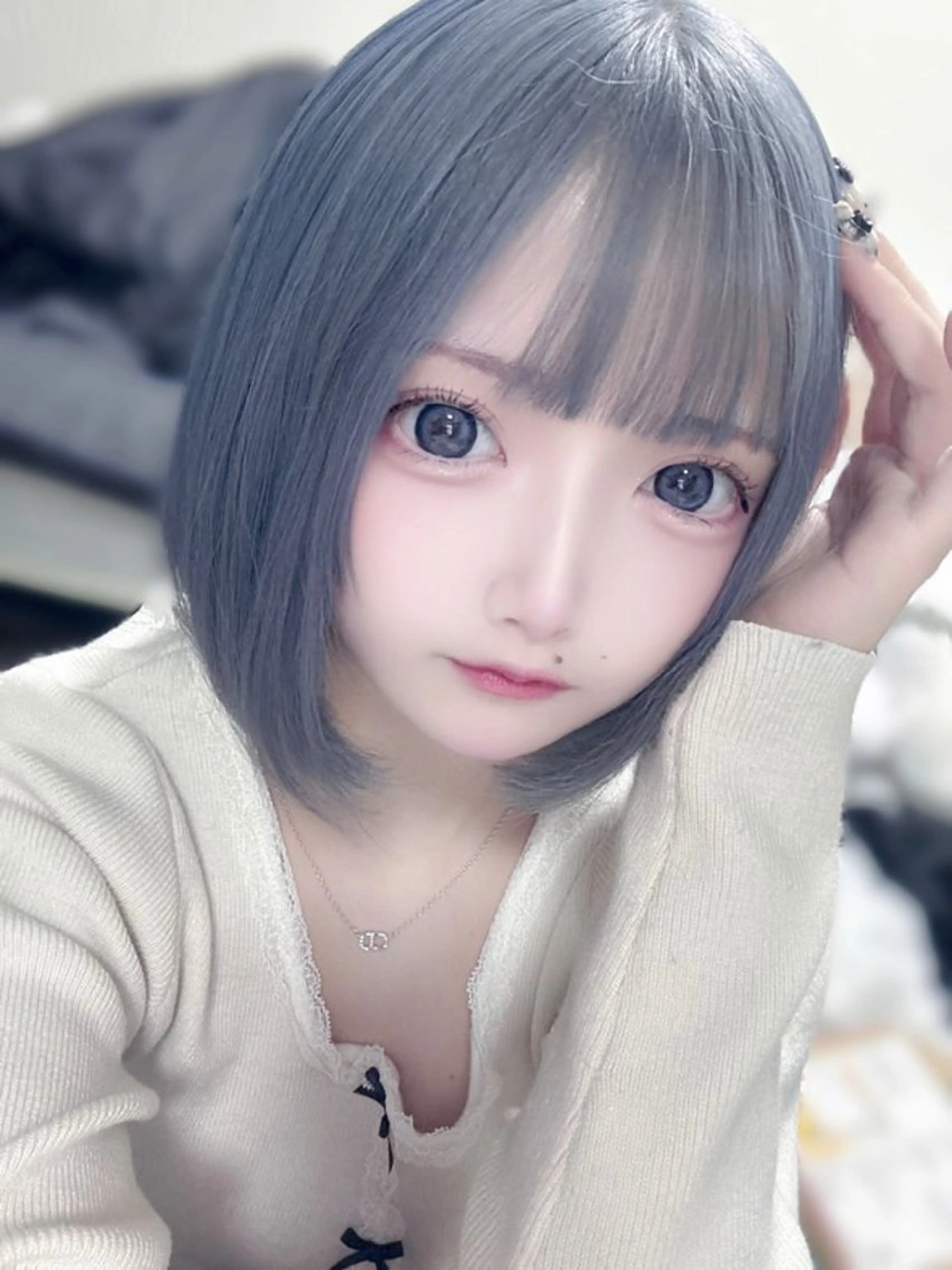 ミディアム カット ヘアカラー 💖艶ハイトーン髪質 改善💖ケンシンのヘアスタイル