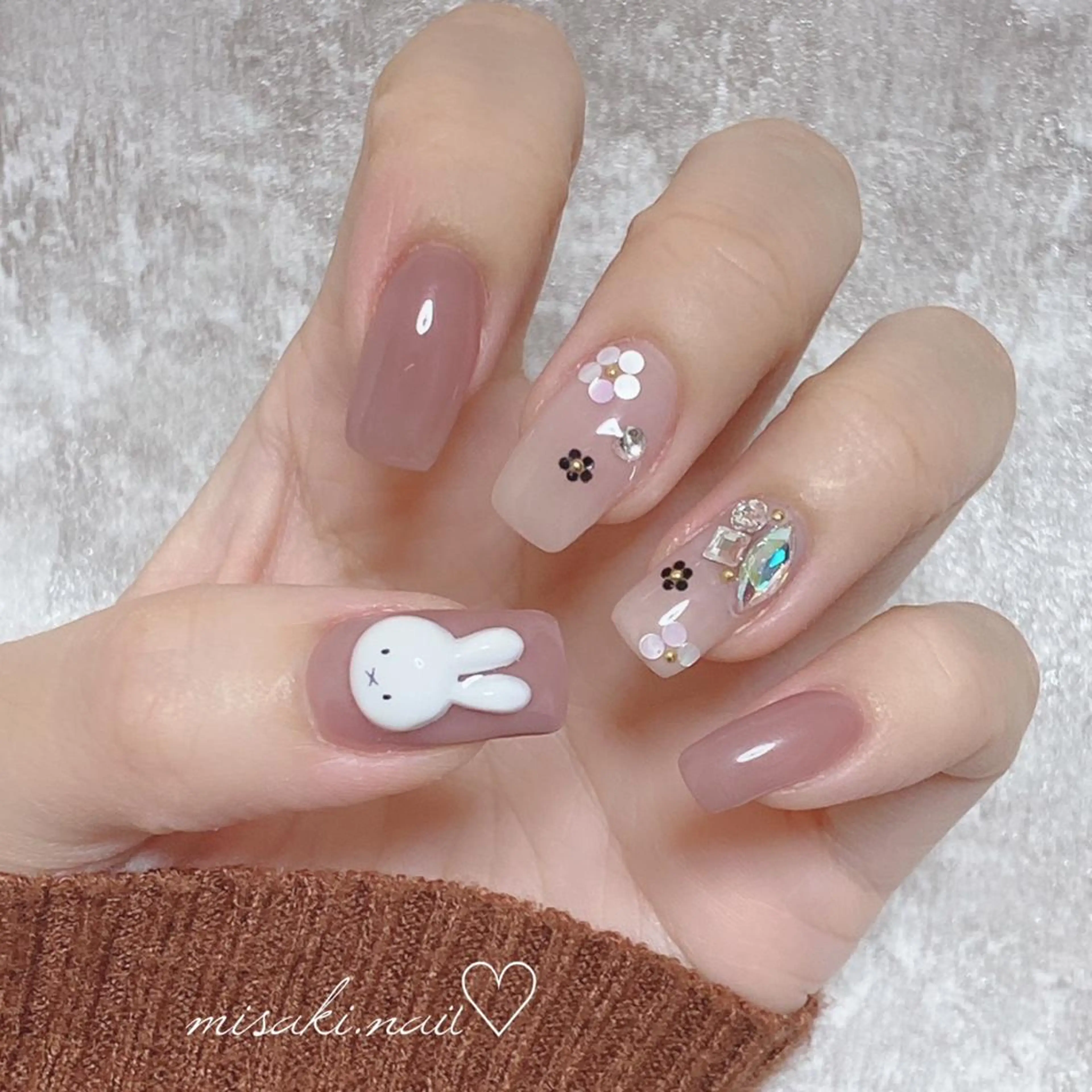 ネイル 韓国ネイル ワンホンネイル ハンドネイル nailsalon miinailsのネイルデザイン