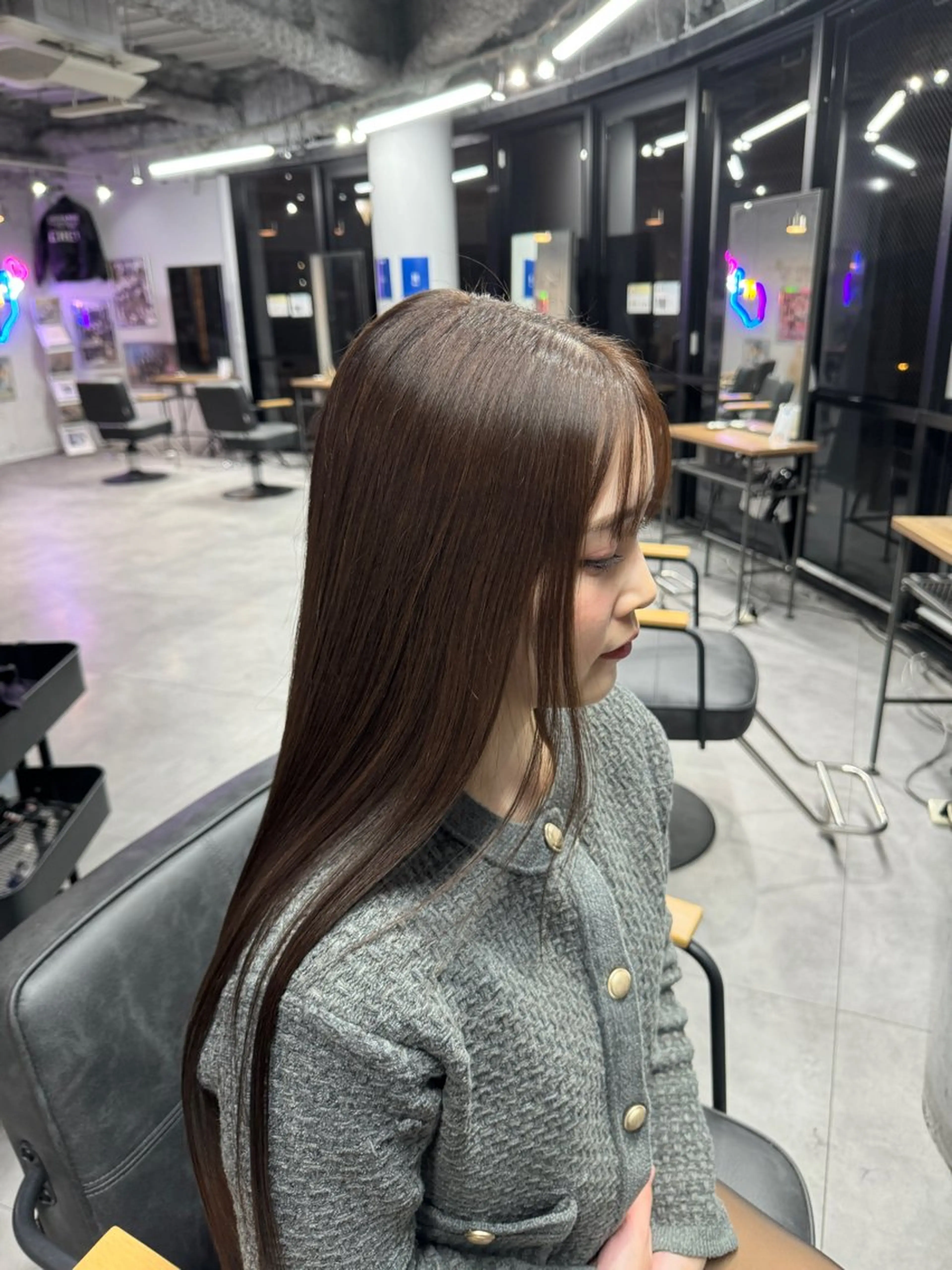 ロング カラー ブラウンカラー 韓国特化 なおきのヘアスタイル