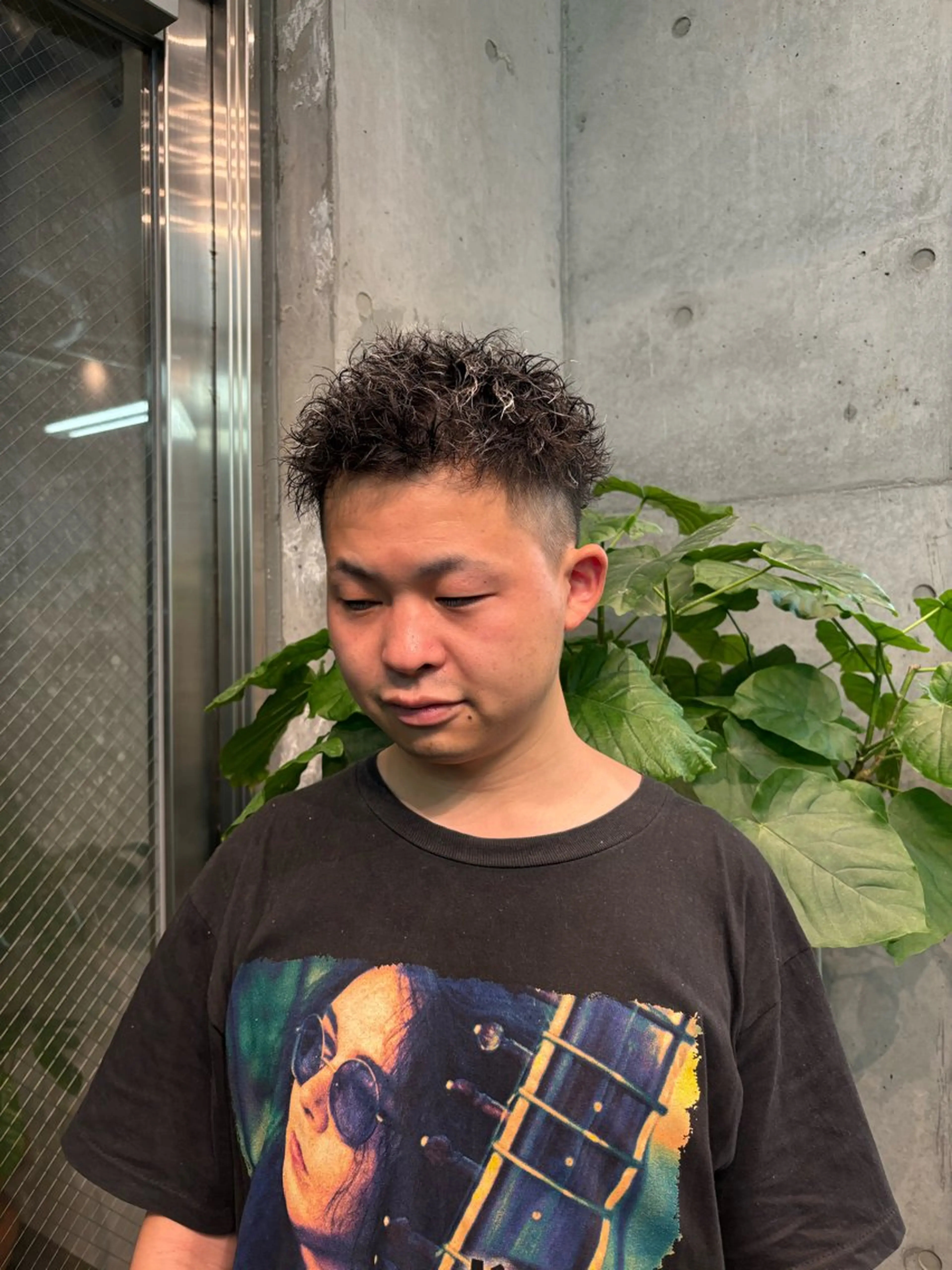 ショート パーマ メンズ カット 山口 陽平のヘアスタイル