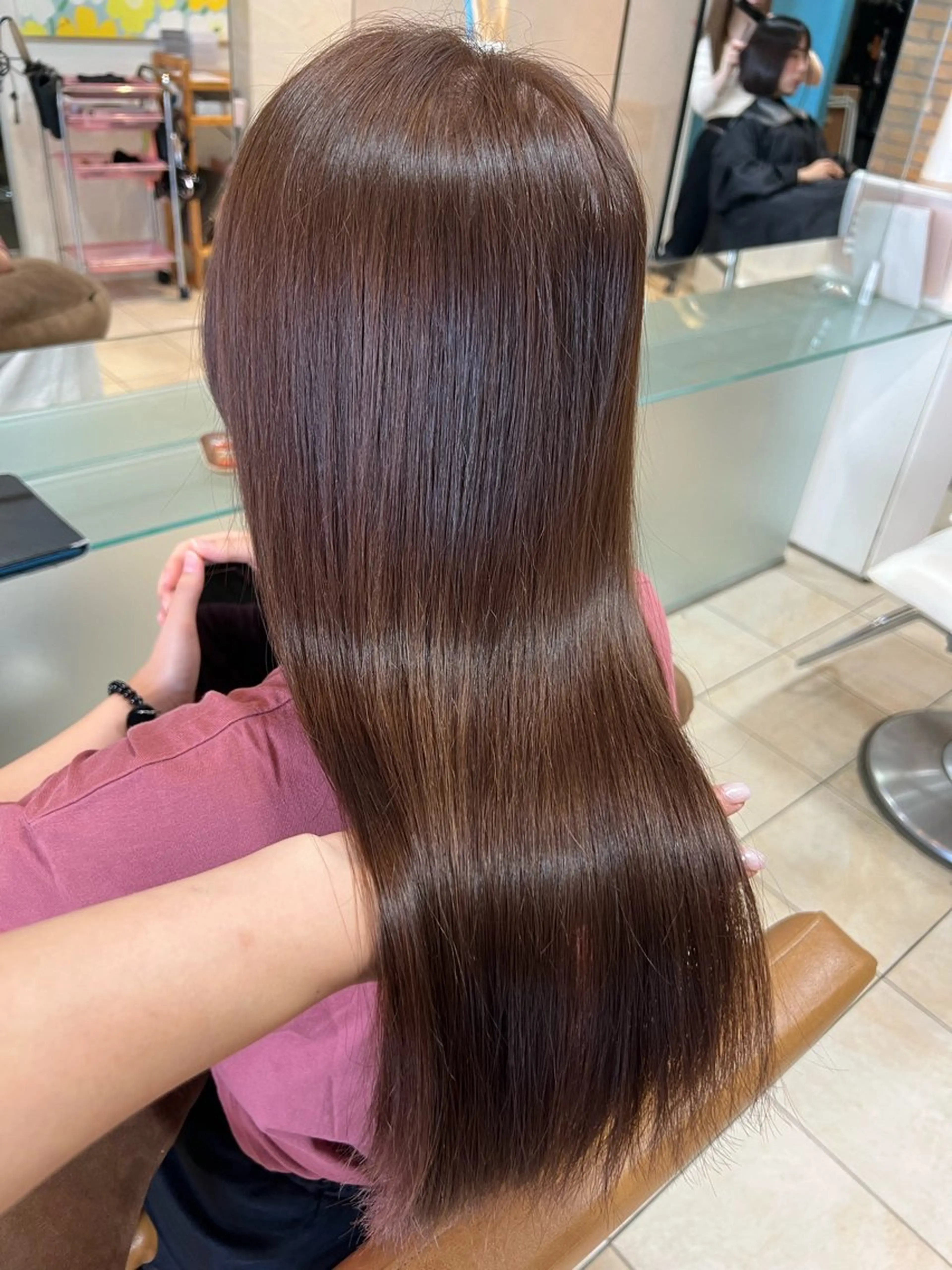 ロング カラー カット ヘアカラー トリートメント 竹添 有梨沙のヘアスタイル