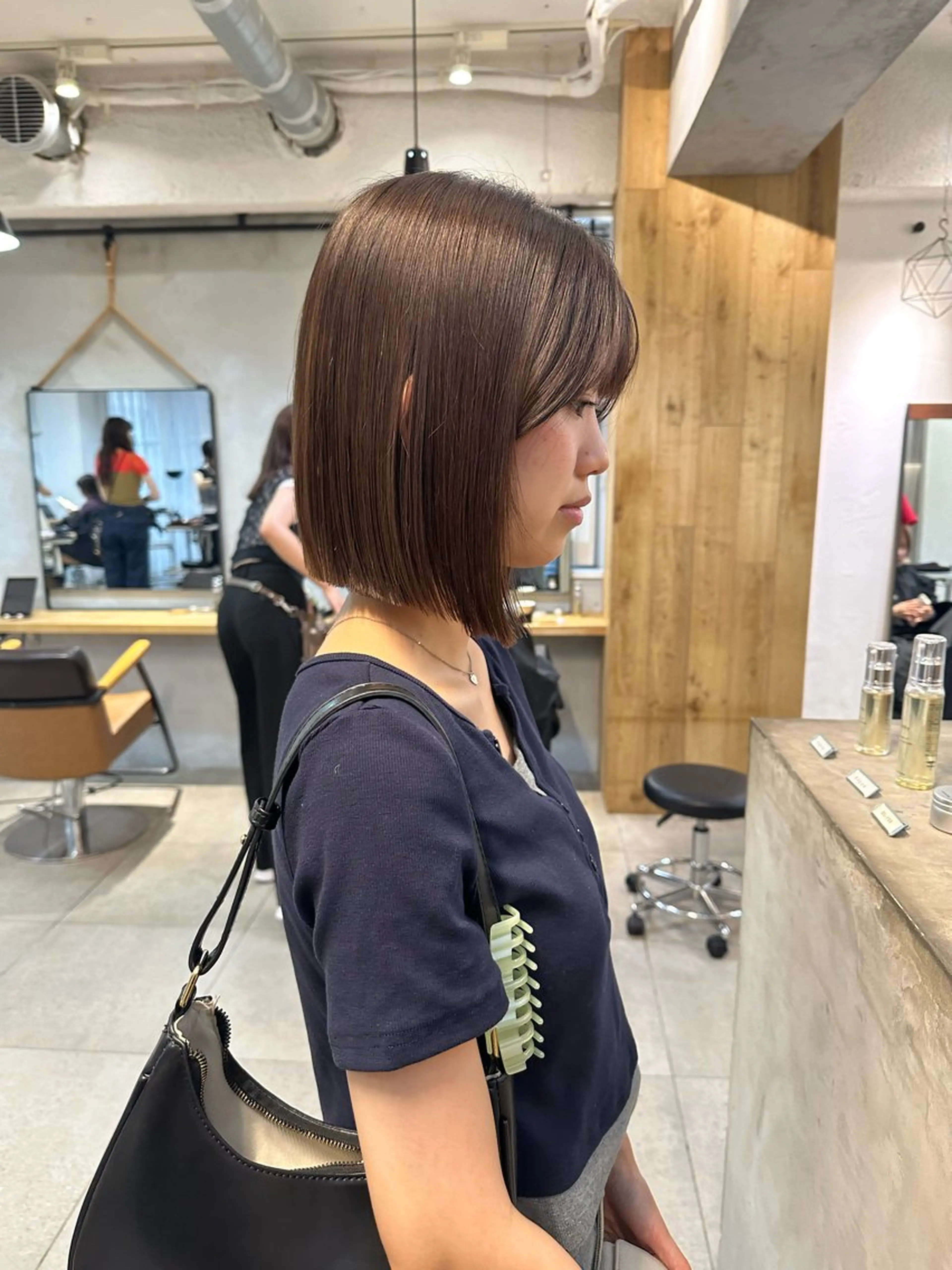 ショート ボブ 似合わせカット トリートメント カット トリートメント REINA☁️透明感 カラー/ぷつっと♡のヘアスタイル