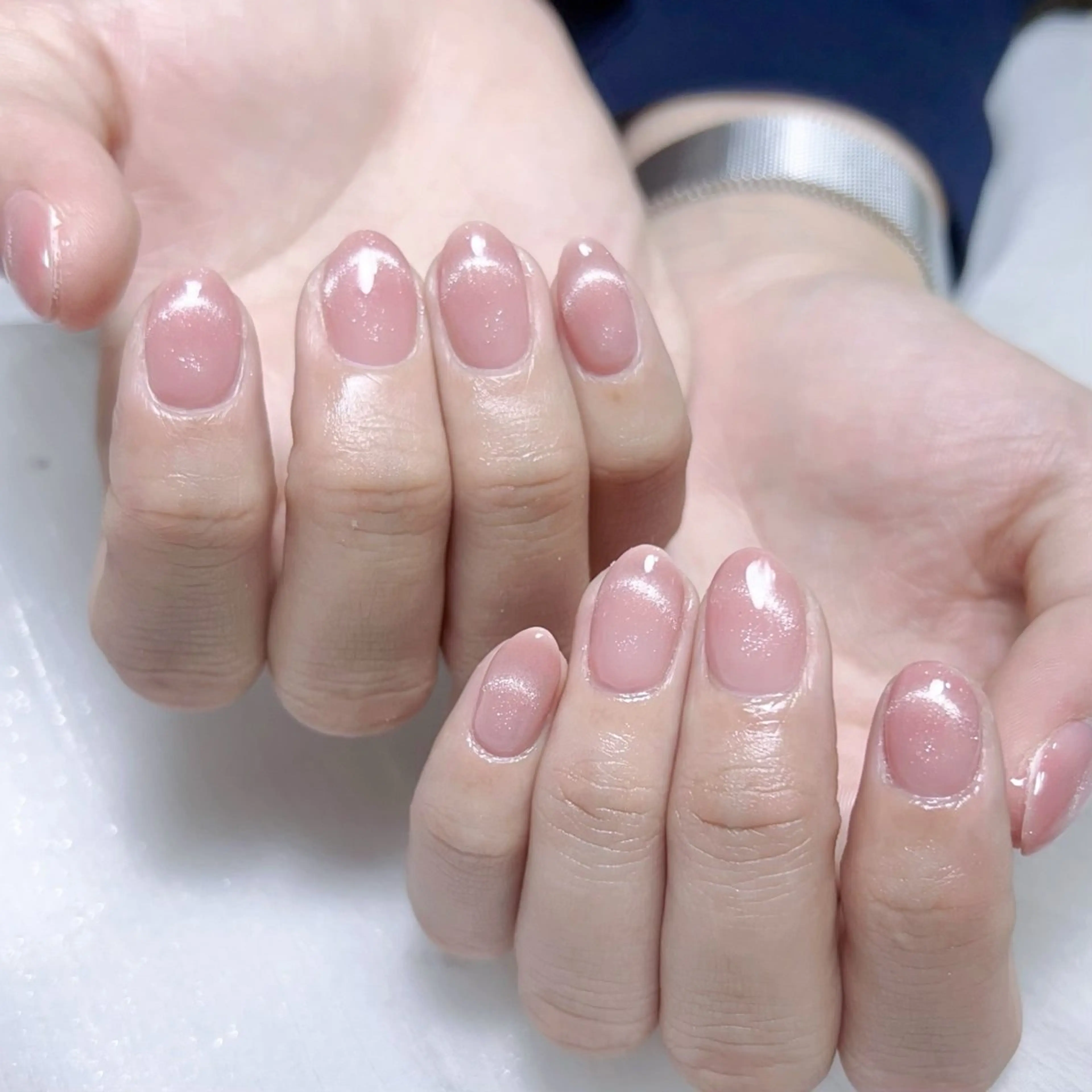 メンズ ネイル メンズ韓国風 アートネイル オーロラネイル ガーリー キラキラネイル ハンドネイル Nail salon 木にいるのネイルデザイン