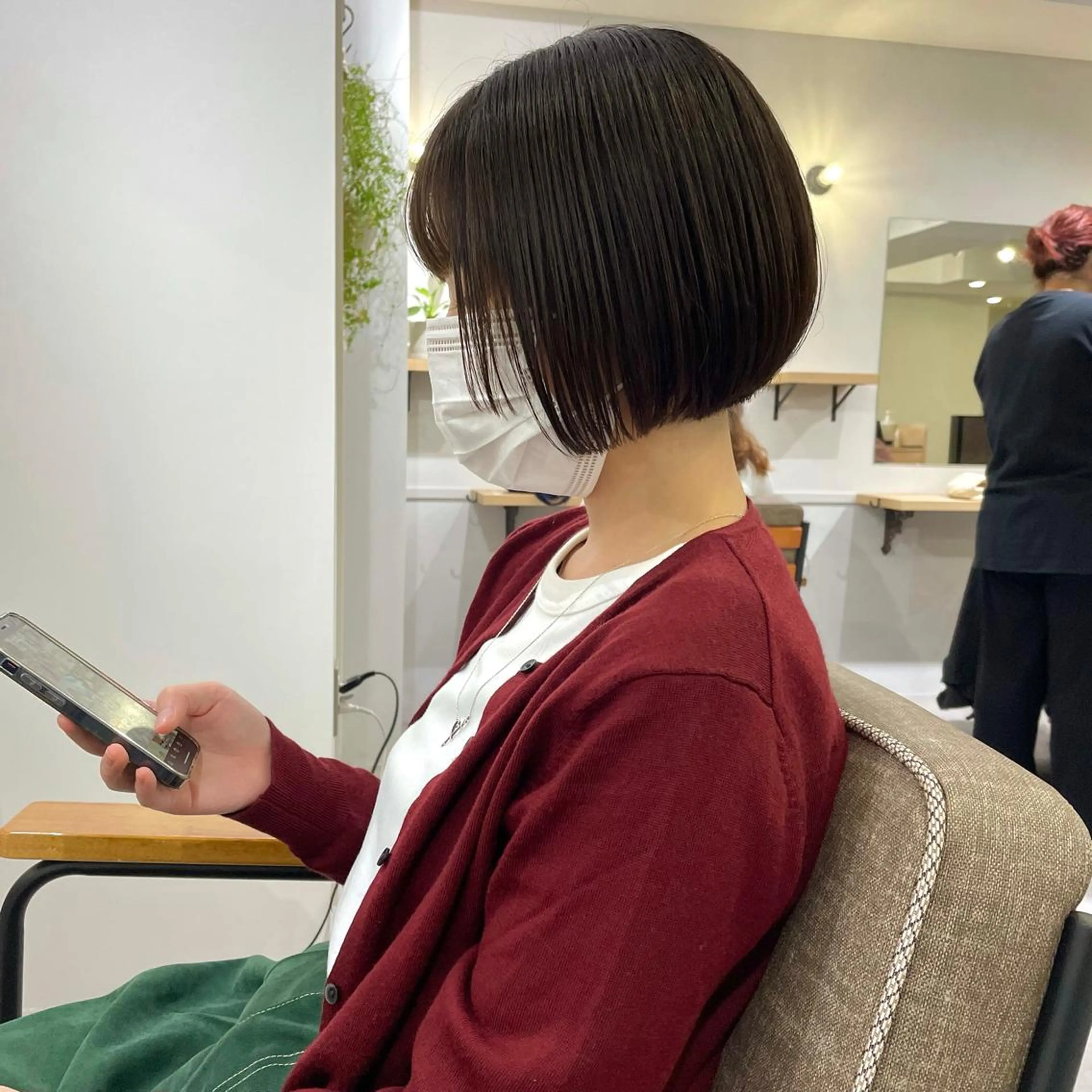 ショート カラー ボブ ショート　ボブ メンズ　パーマのヘアスタイル