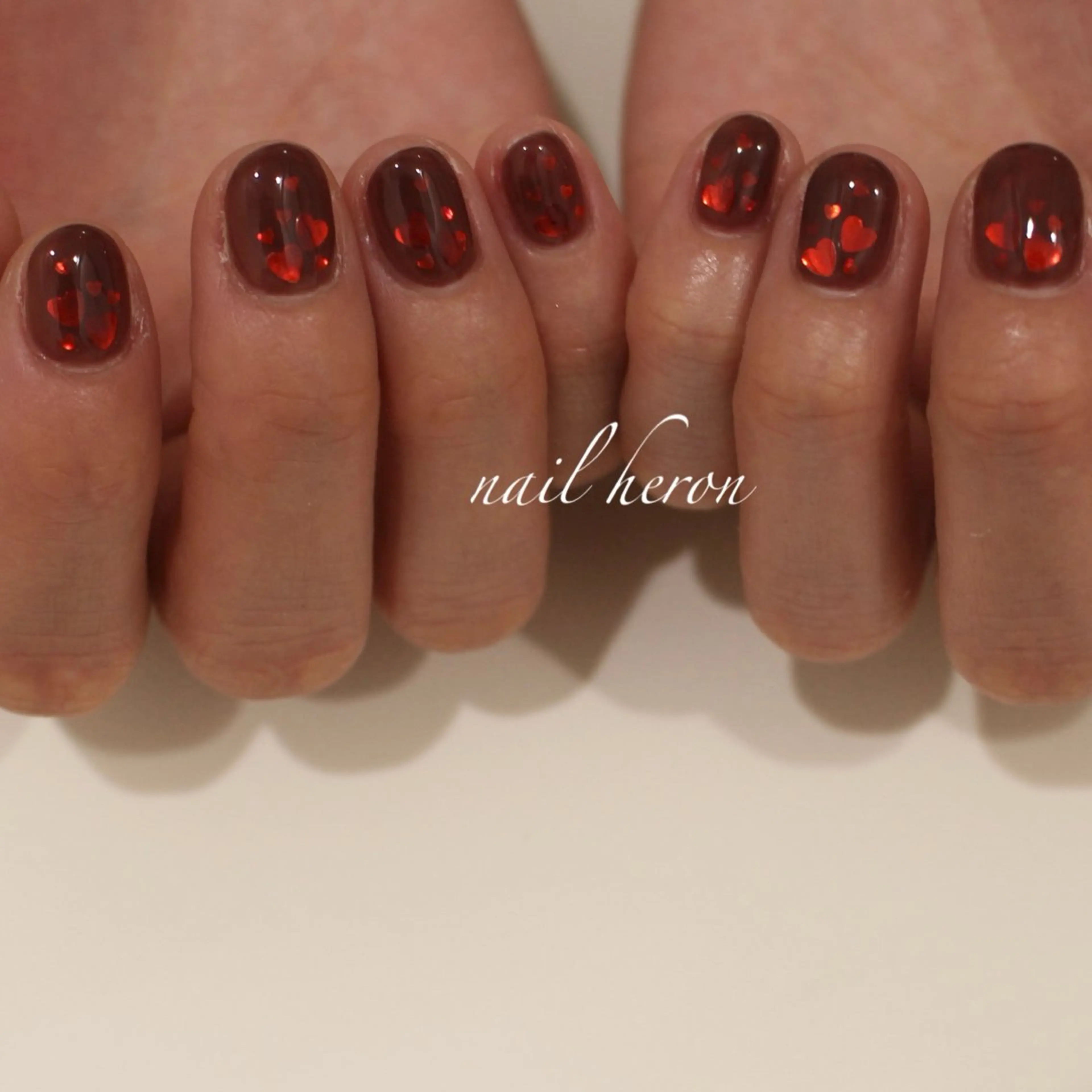 ネイル ハート ハンドネイル nail heron所属・saki_ nail heronのネイルデザイン