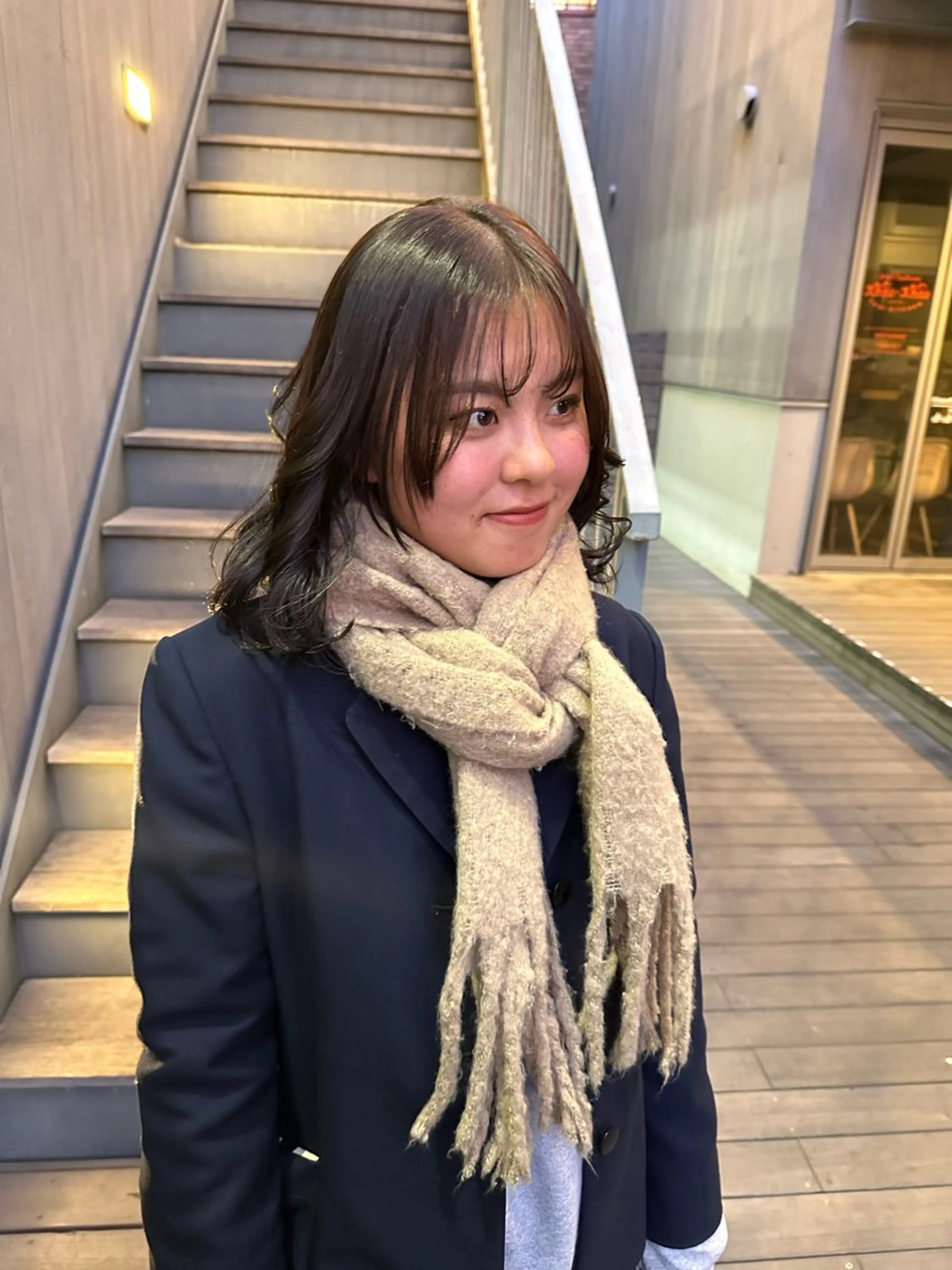 セミロング 似合わせレイヤー 海外風レイヤーmioのヘアスタイル