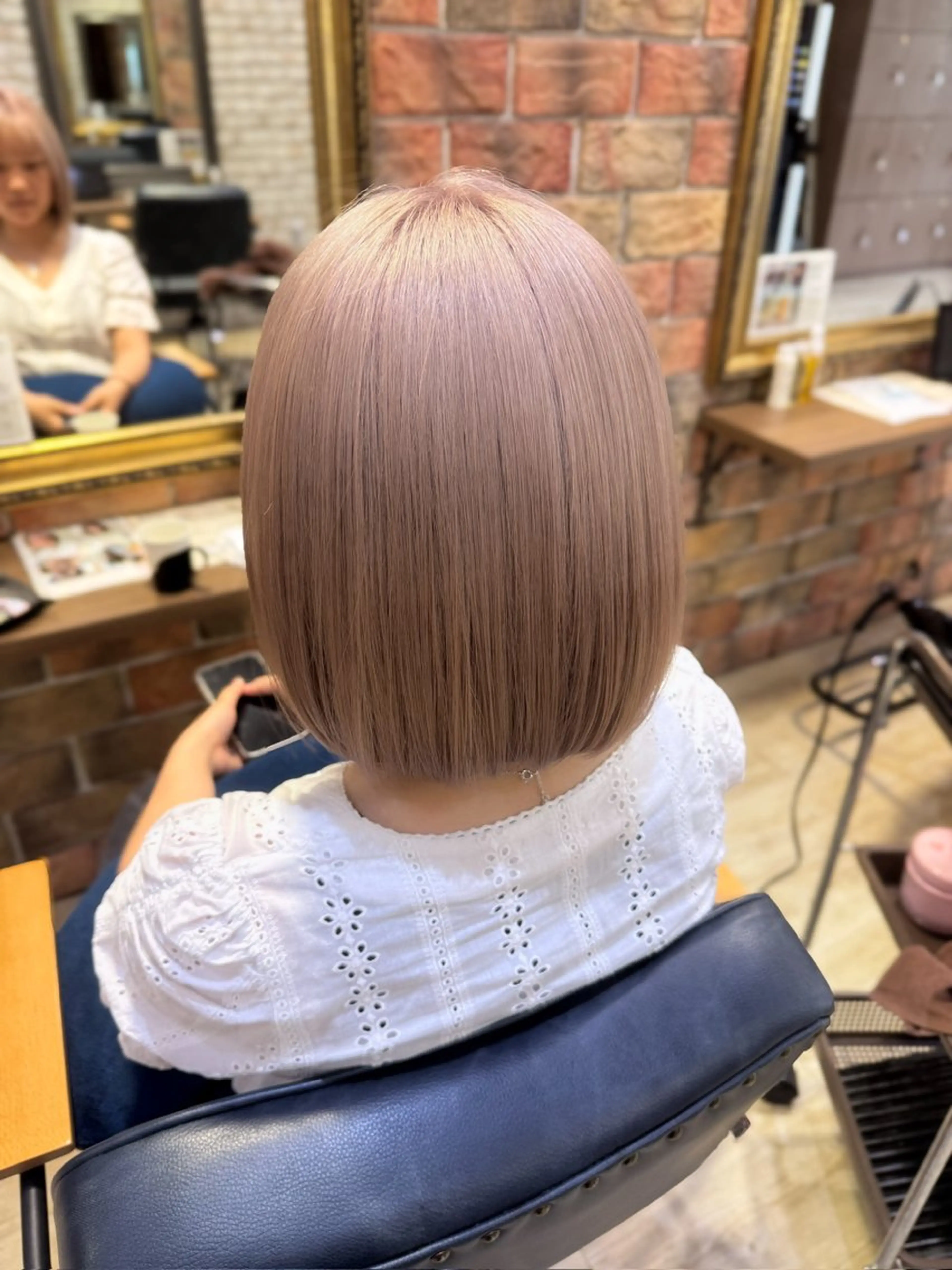 ミディアム カット ヘアカラー トリートメント 古川 流久のヘアスタイル