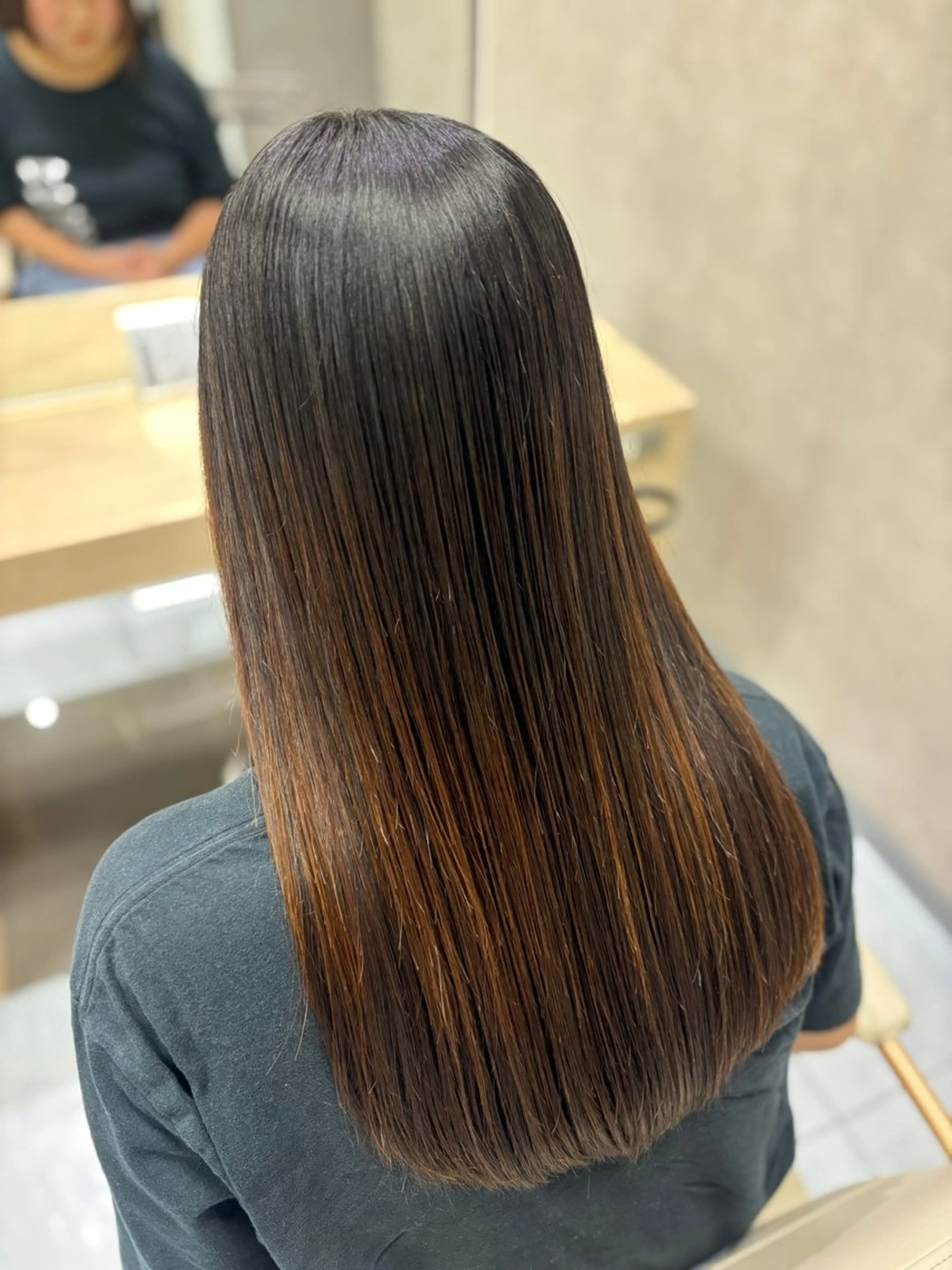 ロング カット 縮毛矯正 メンズ特化韓国風 パーマスタイル/りんのヘアスタイル