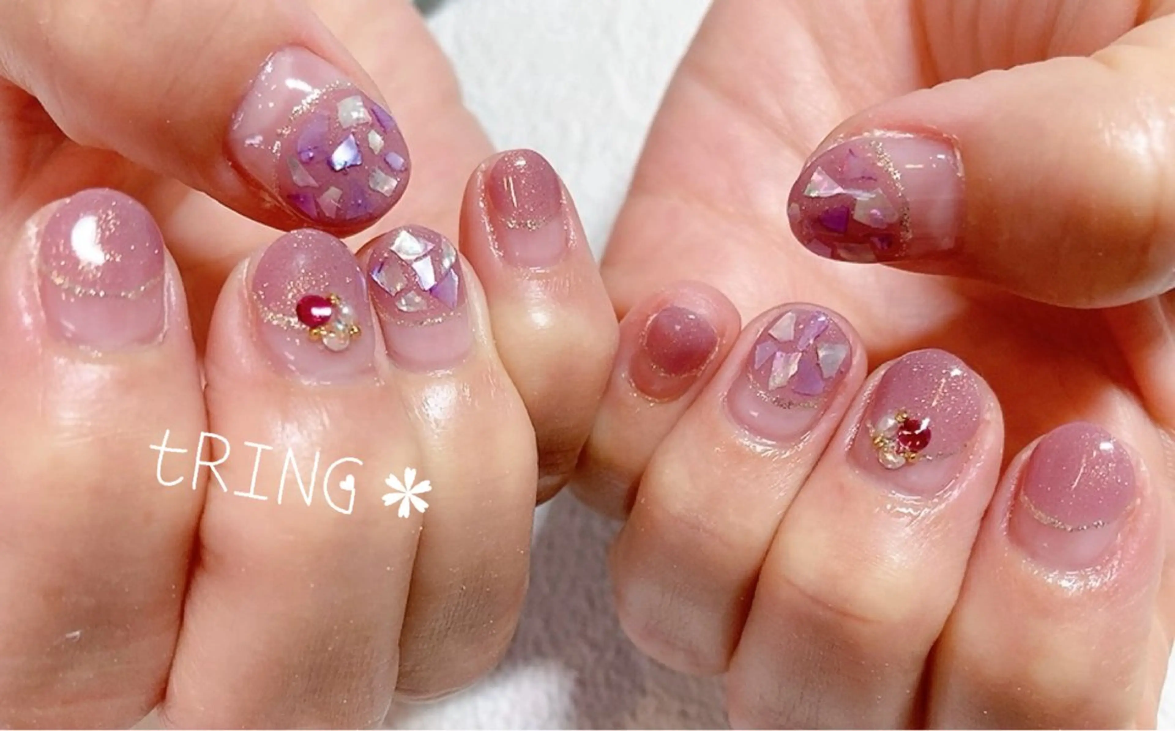 ネイル ハンドネイル tRING＊ しいの木台のネイルデザイン
