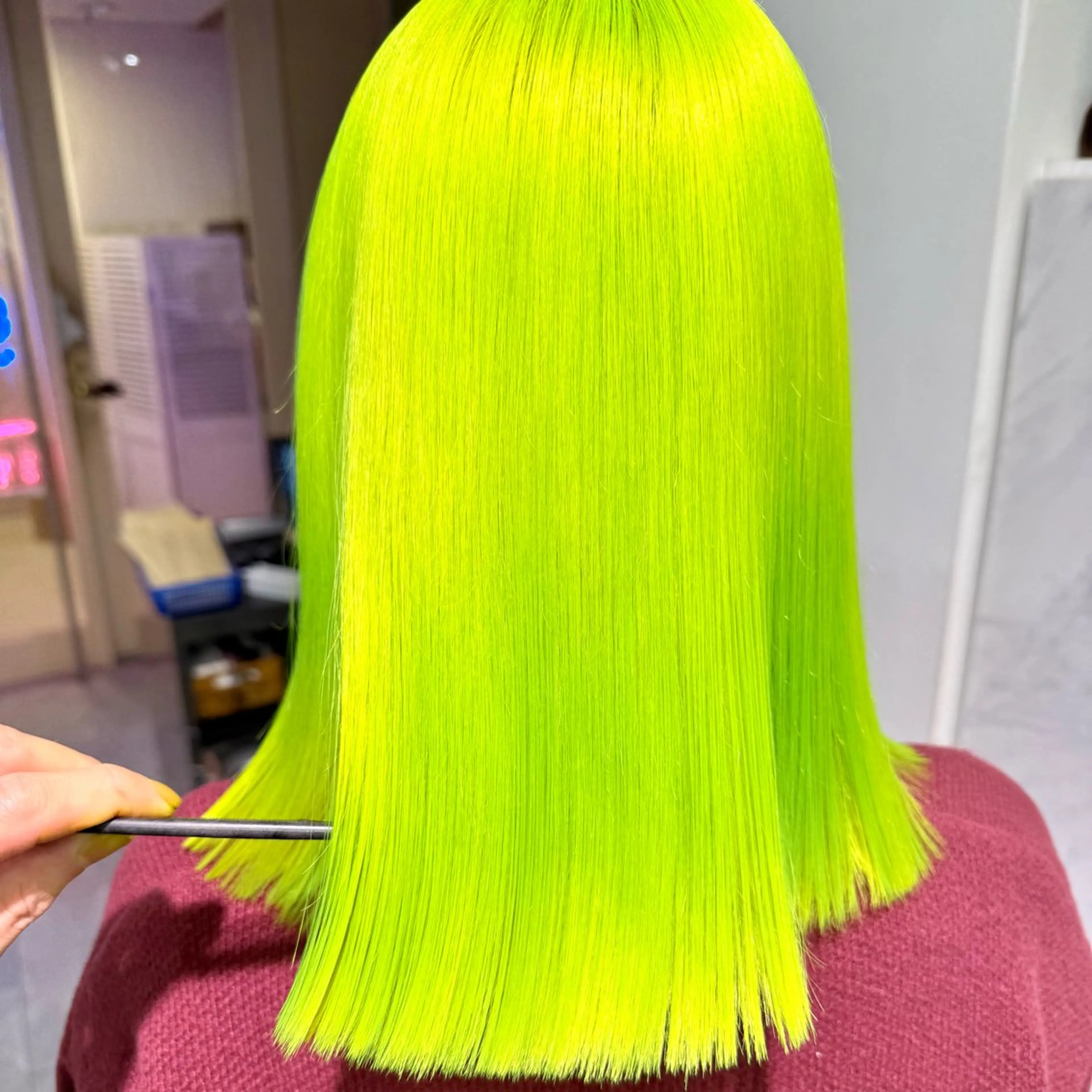 ミディアム カラー ヘアカラー トリートメント ヘアセット 渋谷🎨ハイトーン× エクステ🎨レンのヘアスタイル