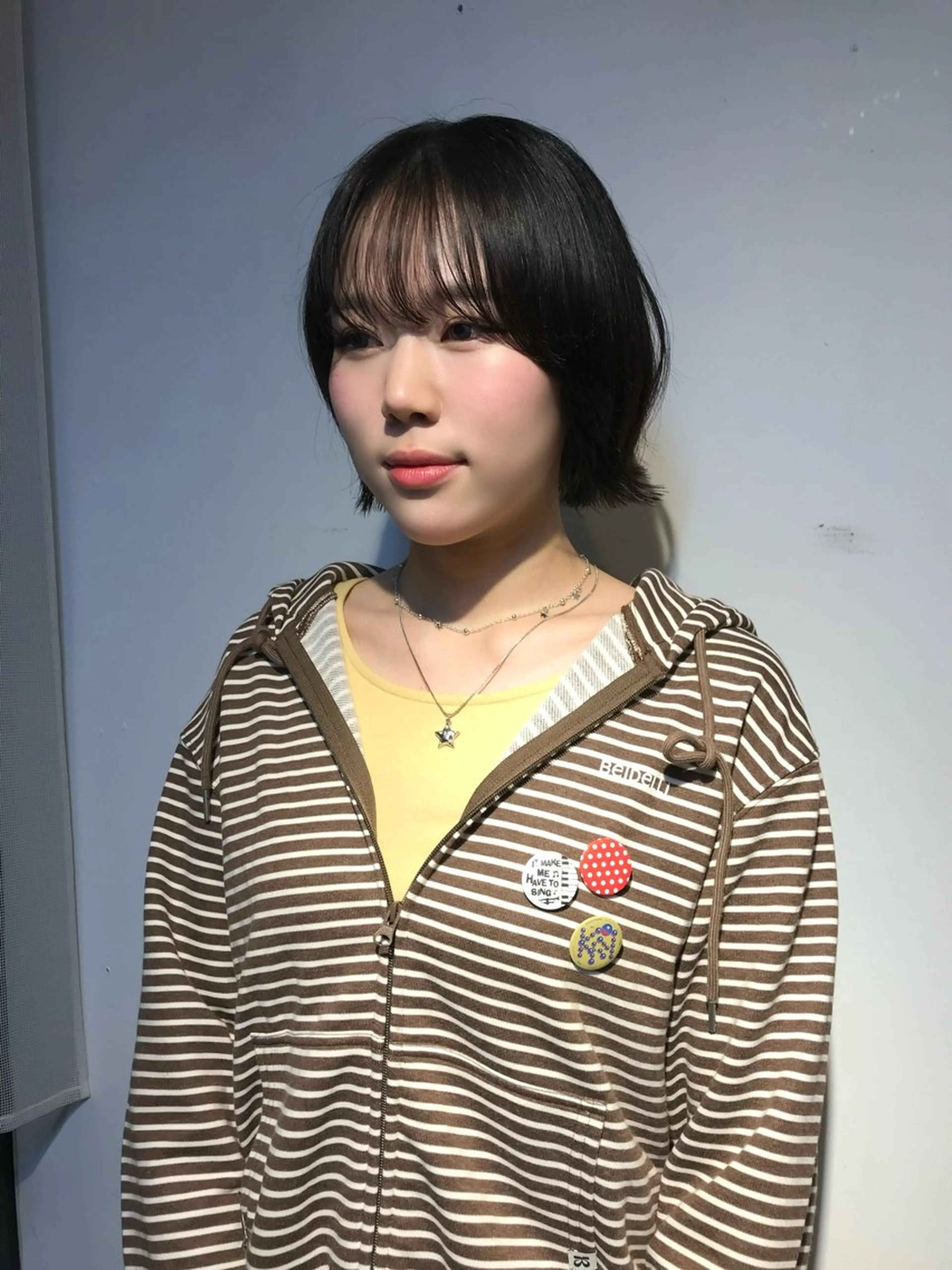 ショート ボブレイヤー ボブ 韓国風ヘア レイヤーカット lot れののヘアスタイル