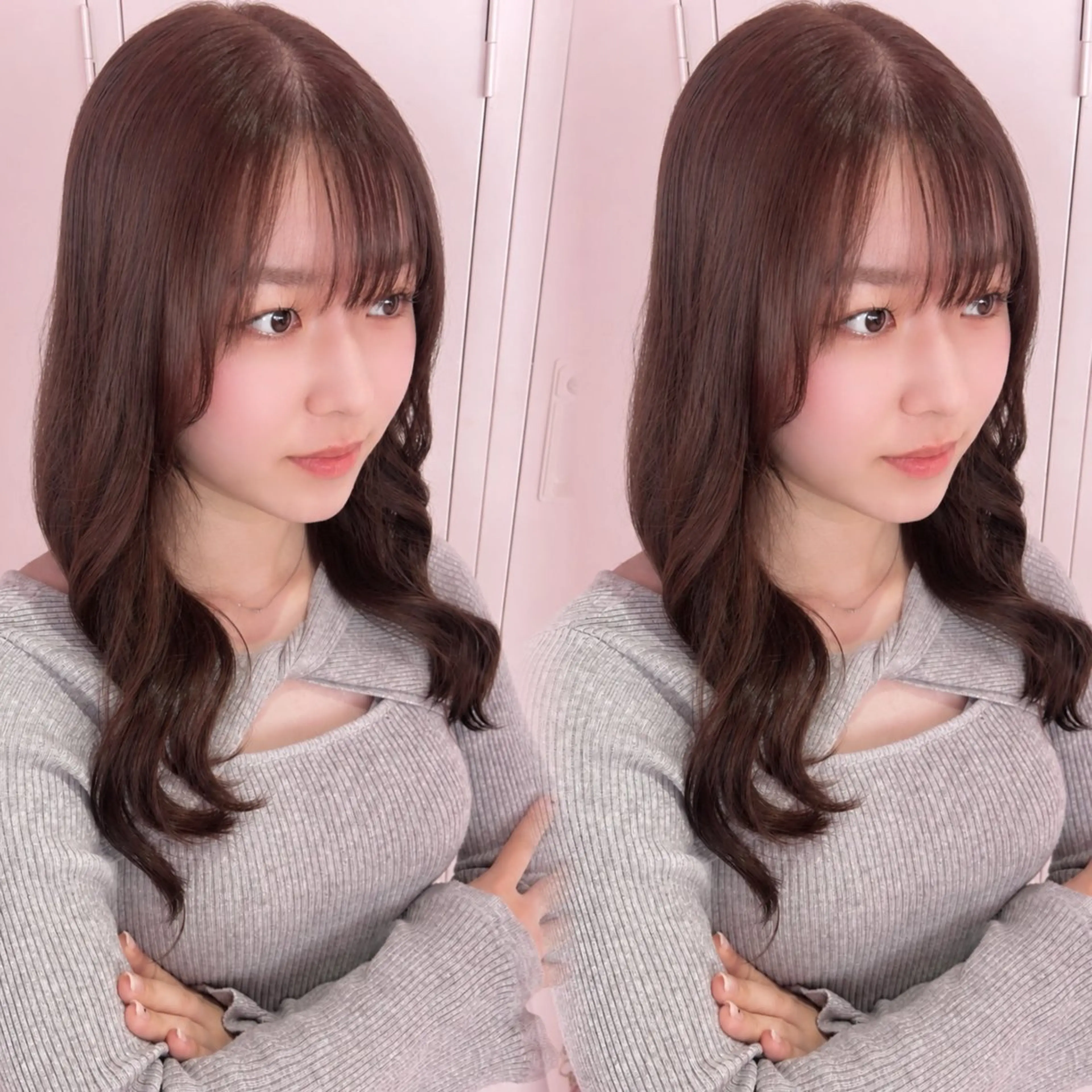 セミロング ヘアカラー moe/名古屋 /カラーモデルのヘアスタイル