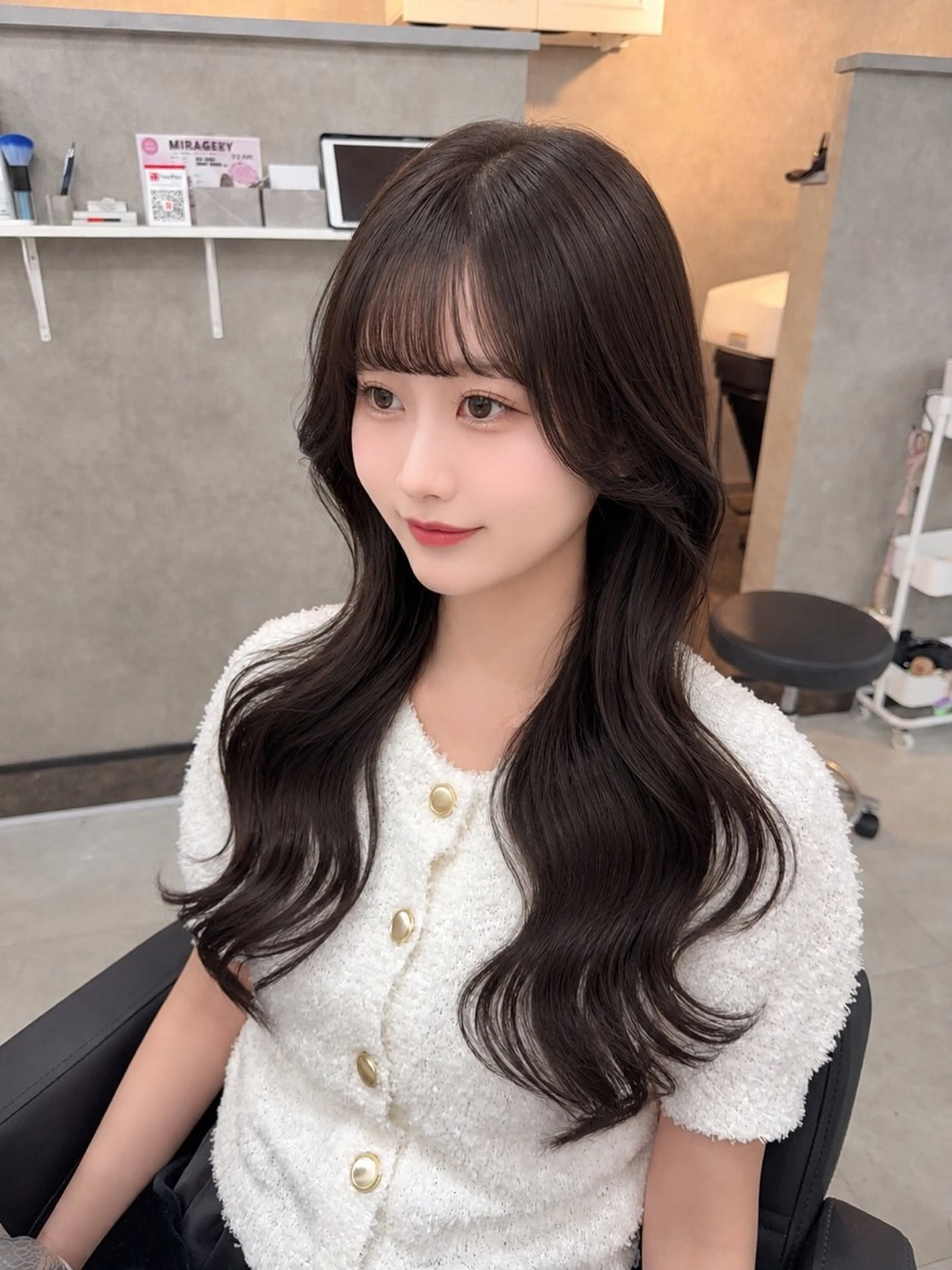 ロング カット ヘアカラー トリートメント ヘアセット MAHO/透明感カラ ー/髪質改善🍒のヘアスタイル