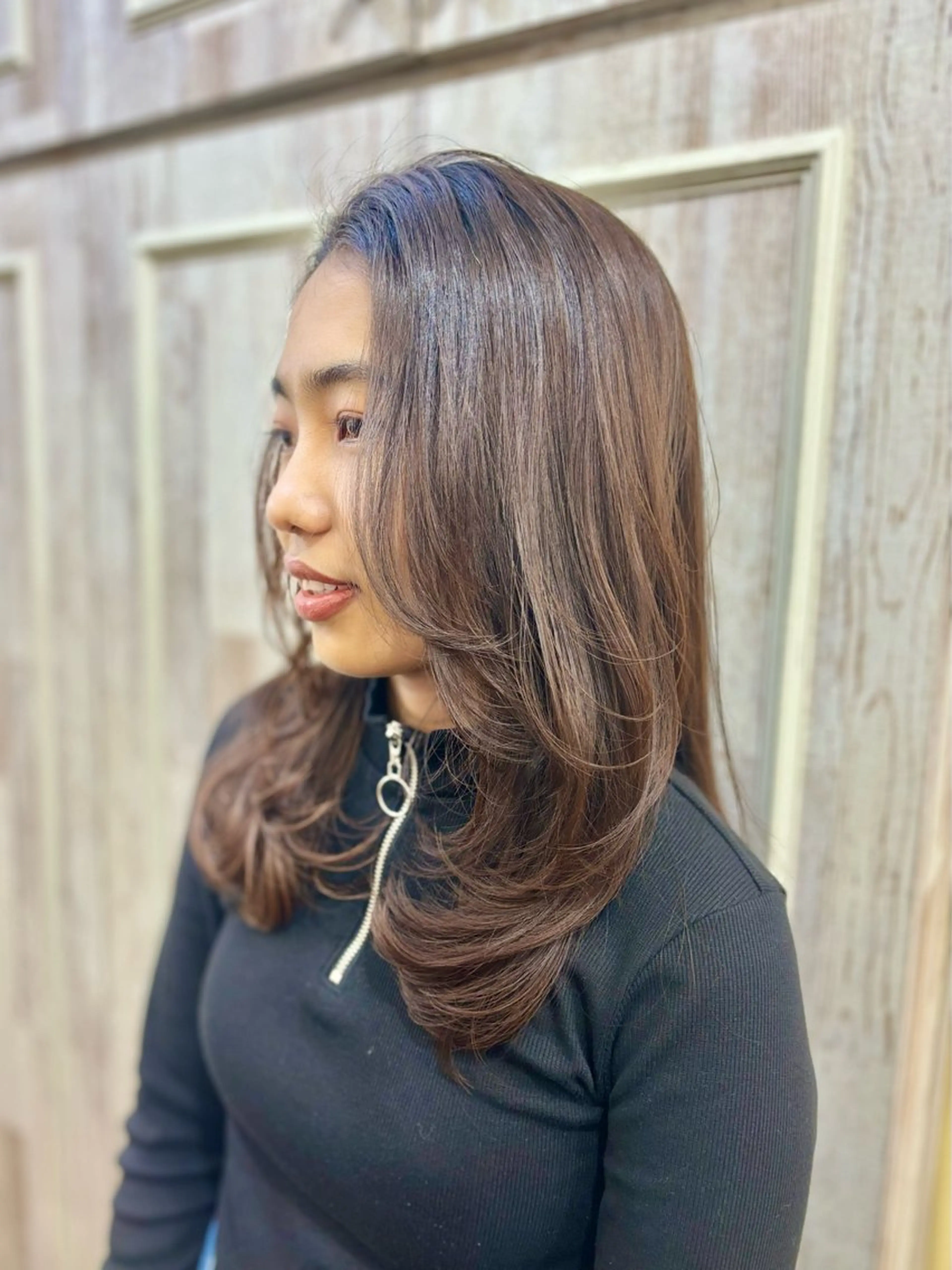 セミロング カット ヘアカラー トリートメント 髪質改善🫧似合わせ 🫧💙佐藤真優のヘアスタイル