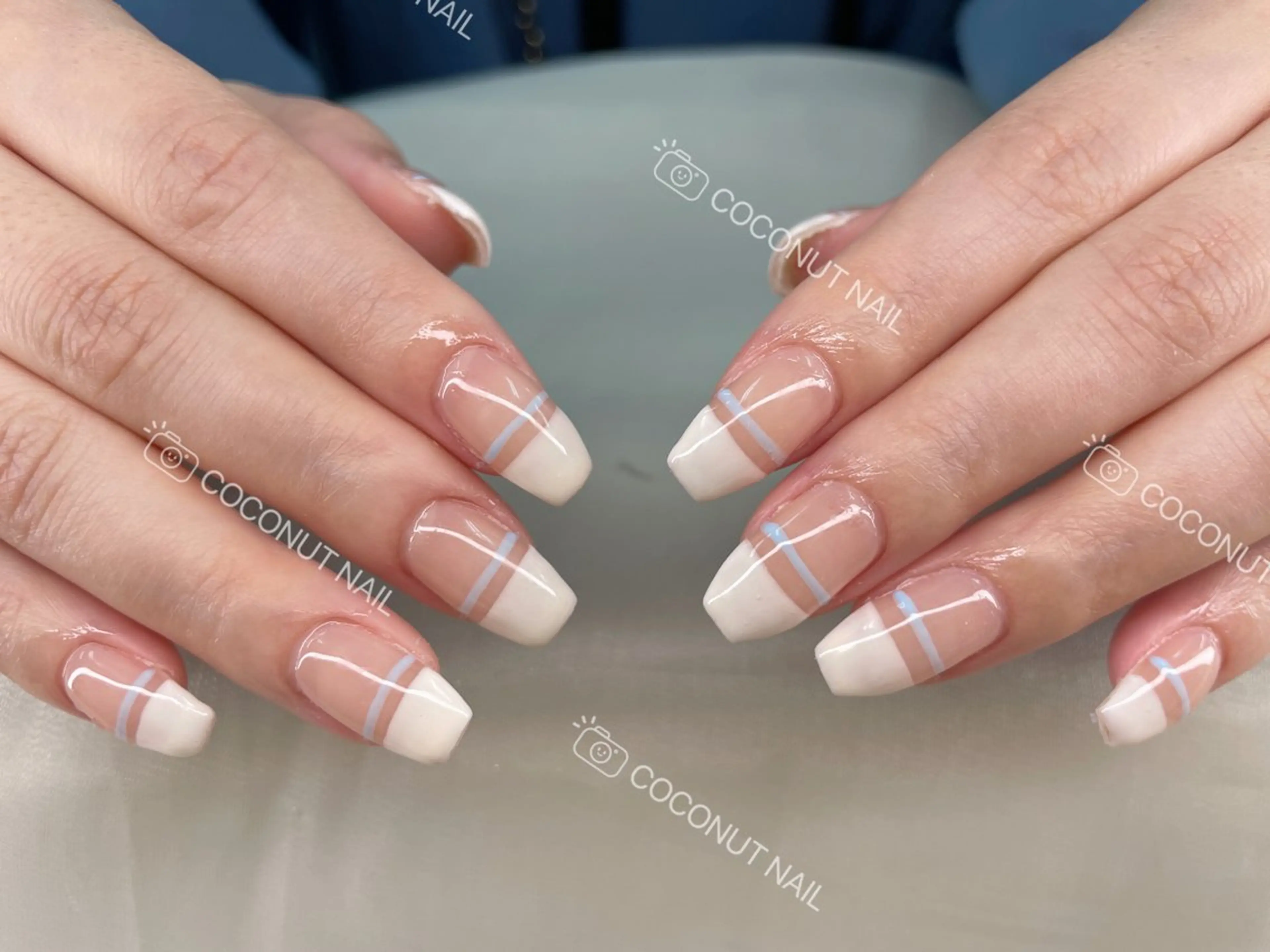 ネイル べっ甲ネイル フレンチネイル キラキラネイル マグネットネイル 大理石ネイル(マーブル) ハンドネイル 神田 ココナッツのネイルデザイン