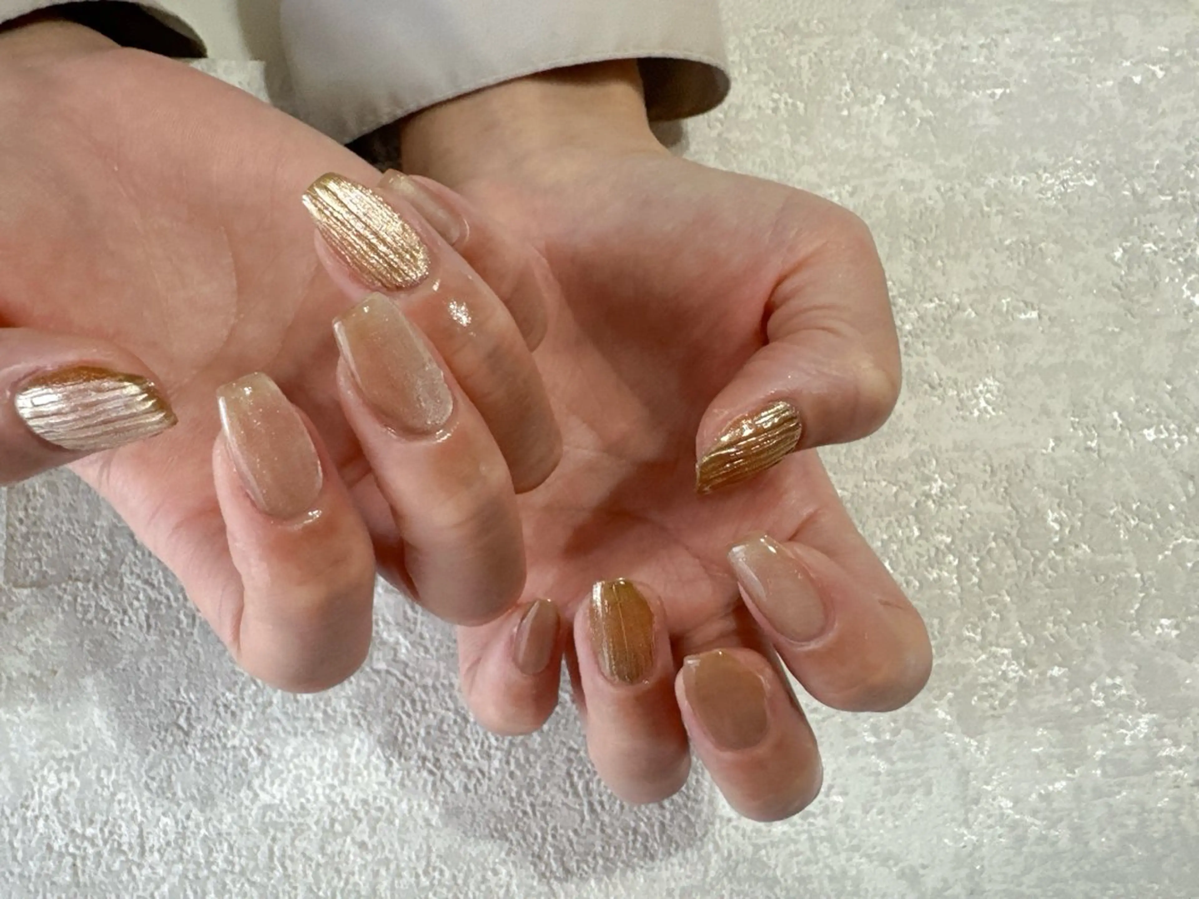 ネイル オーロラネイル フットネイル フレンチネイル ジェルネイル 韓国ネイル ハンドネイル kikinail 溝の口のネイルデザイン