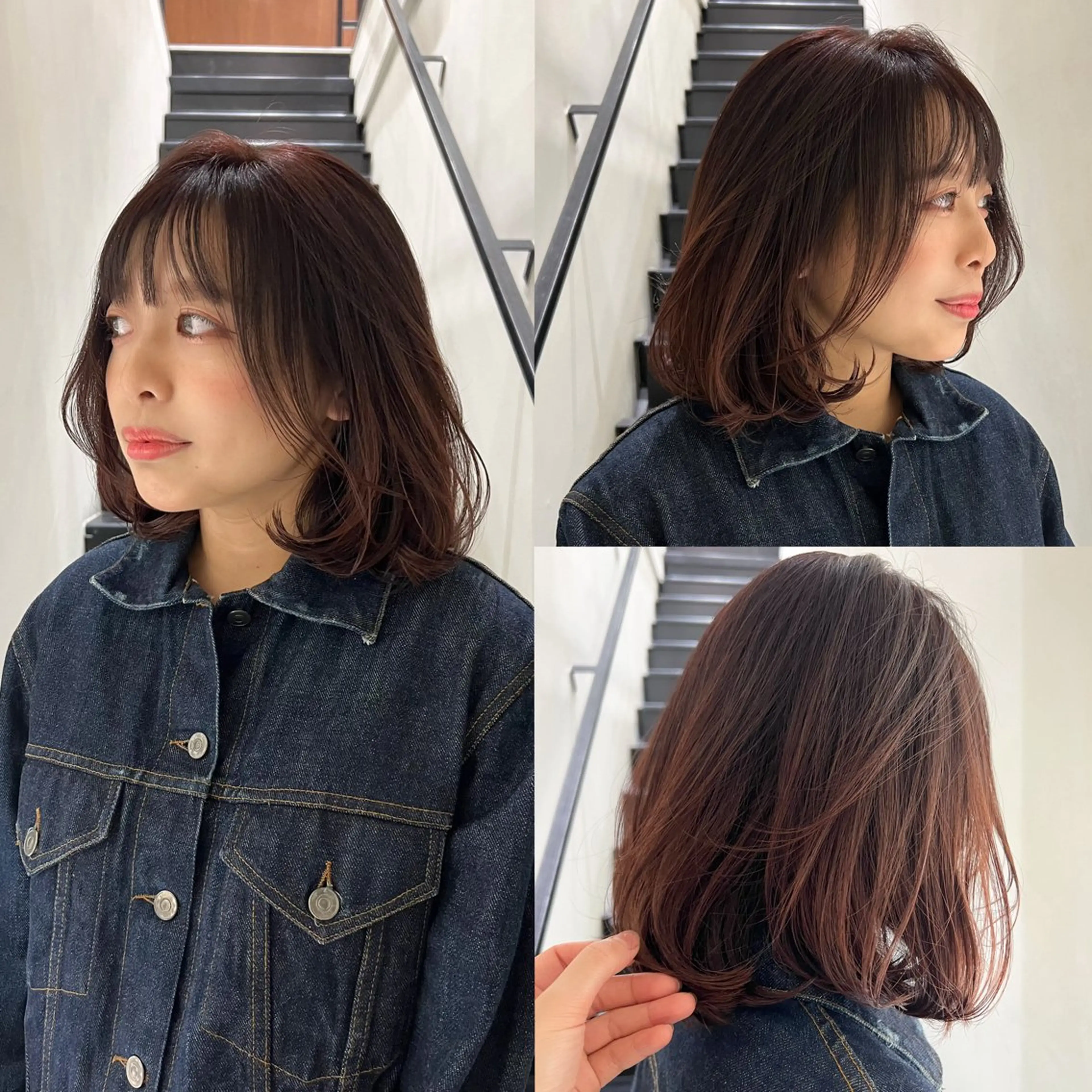 ショート カラー ブラウンカラー ピンクカラー ヘアカラー 小顔ボブ jilblanカホのヘアスタイル